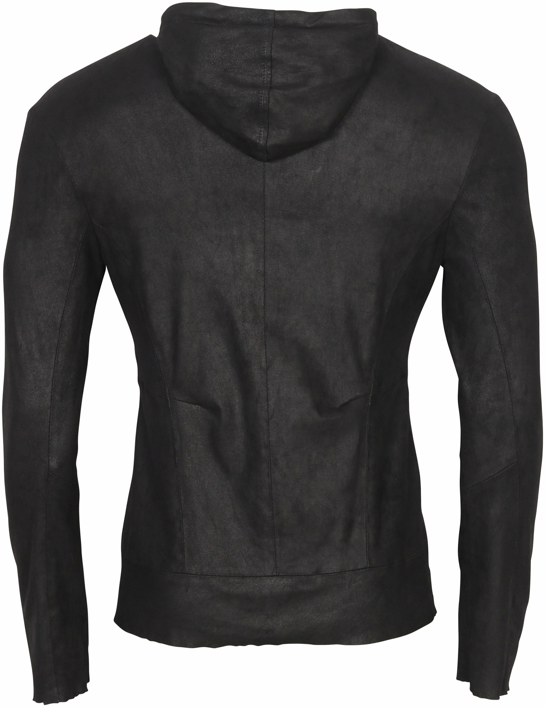 Giorgio Brato Hooded Leather Jacket Black 48