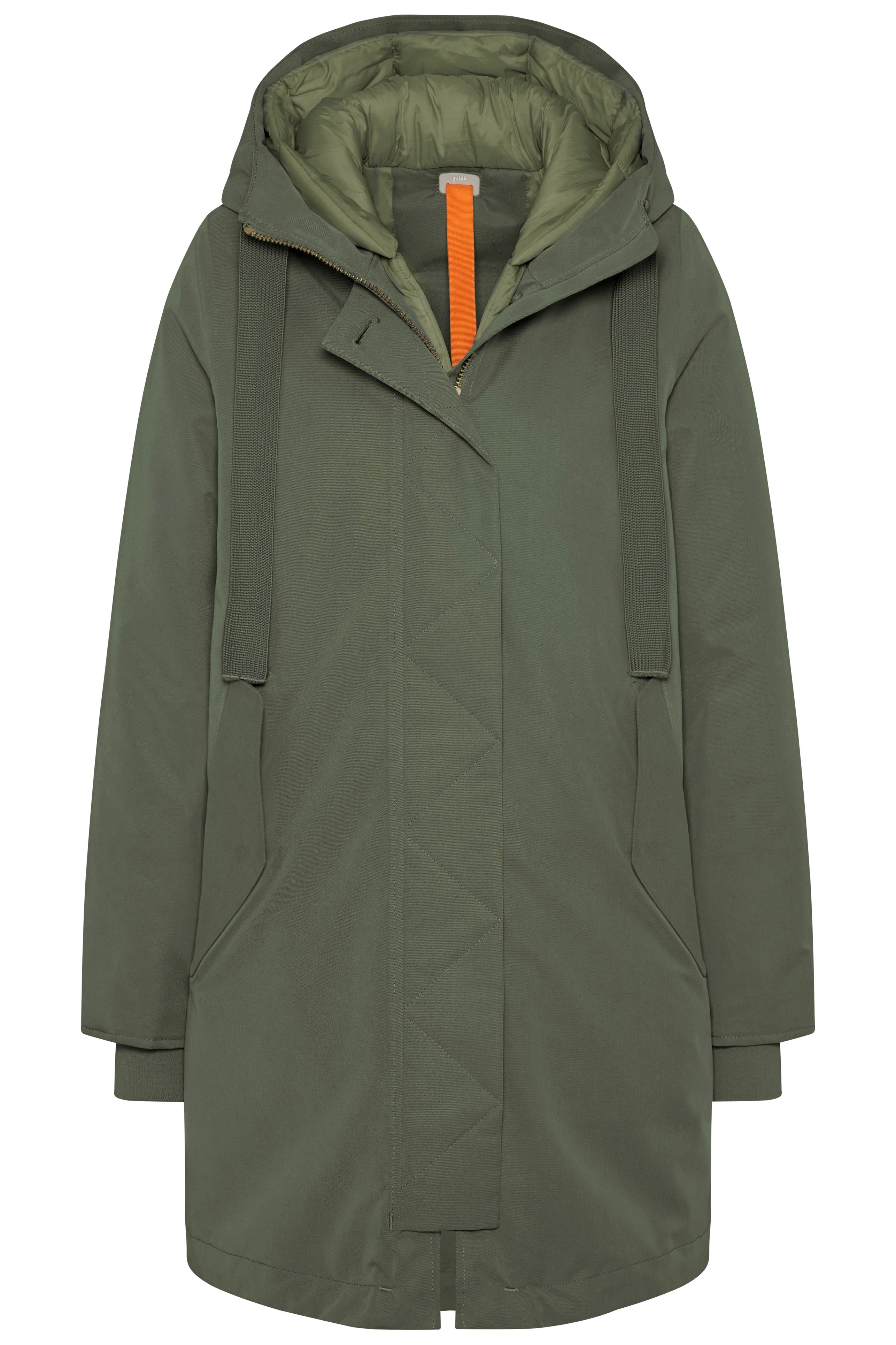 g-lab Ivy Soft Twill Padded Coat in Leaf