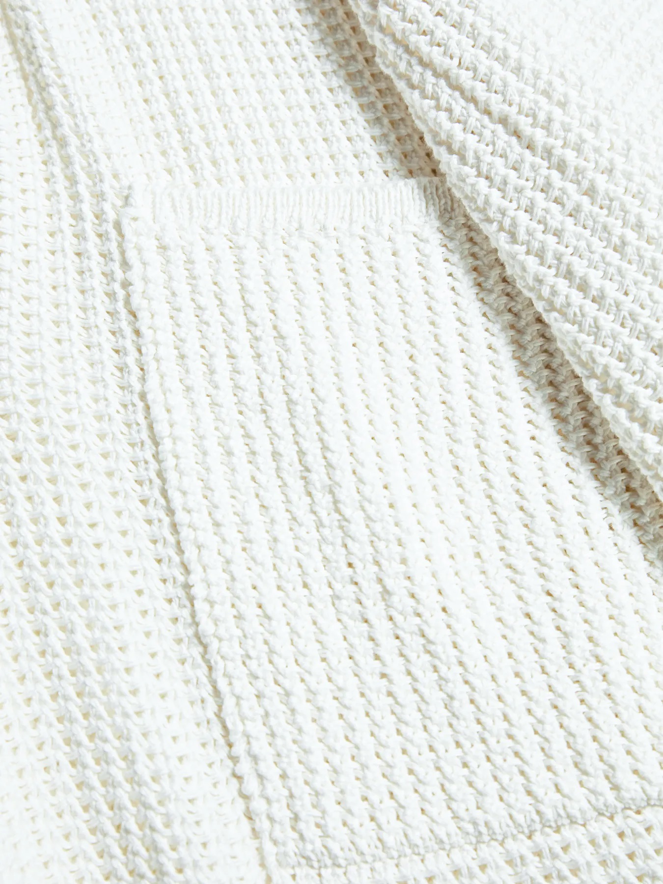 Roberto Collina Oversize Cotton Knit Polo in Off White 50