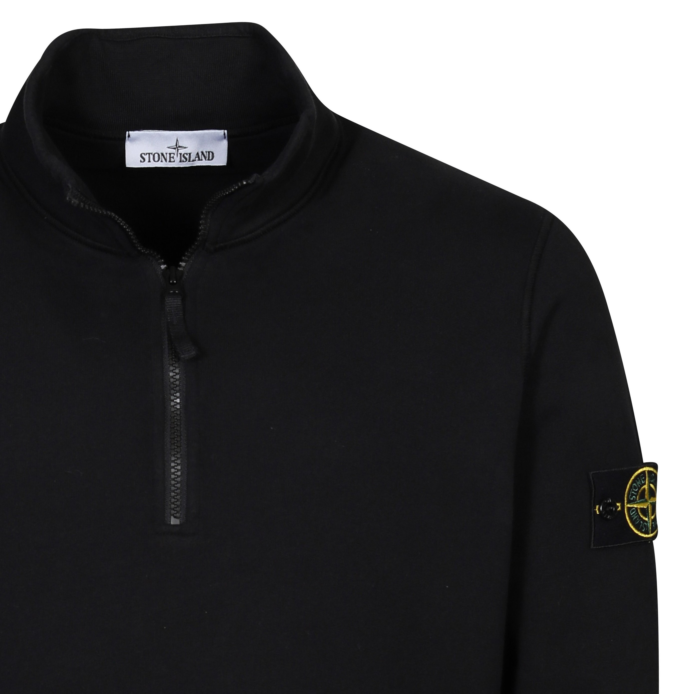 STONE ISLAND Half Zip Sweatshirt in Black