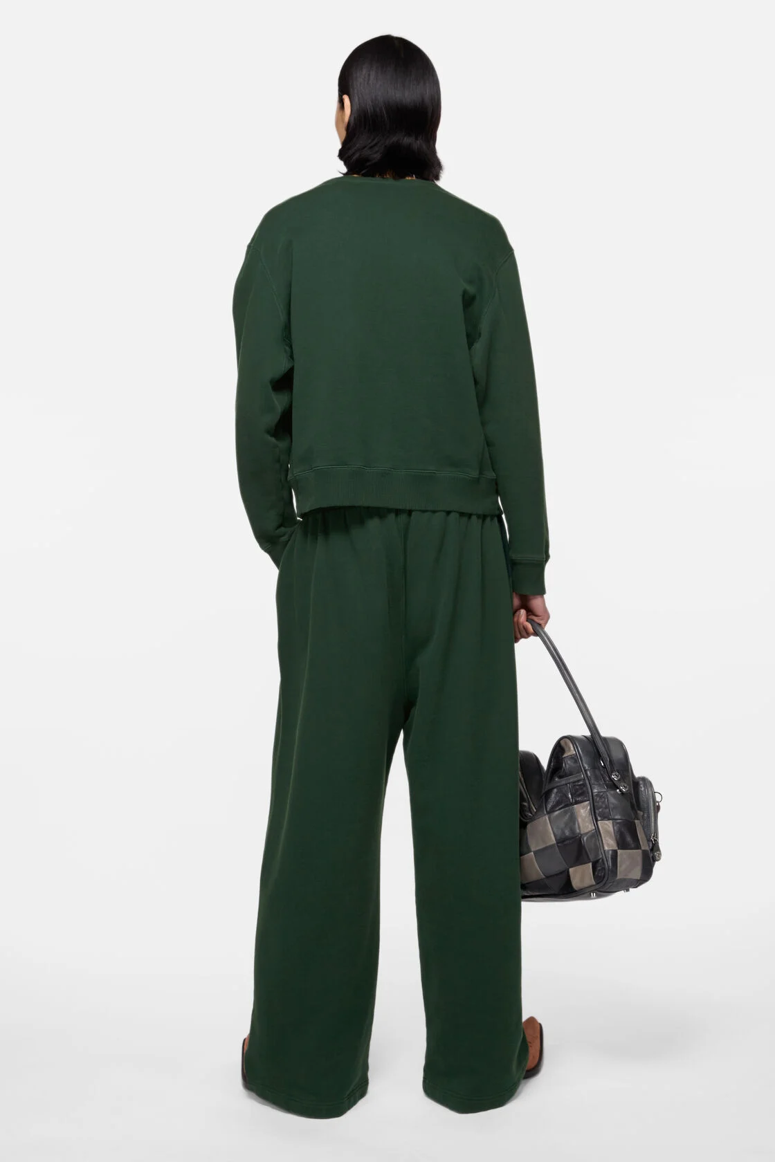 ACNE STUDIOS Logo Sweatshirt in Dark Green