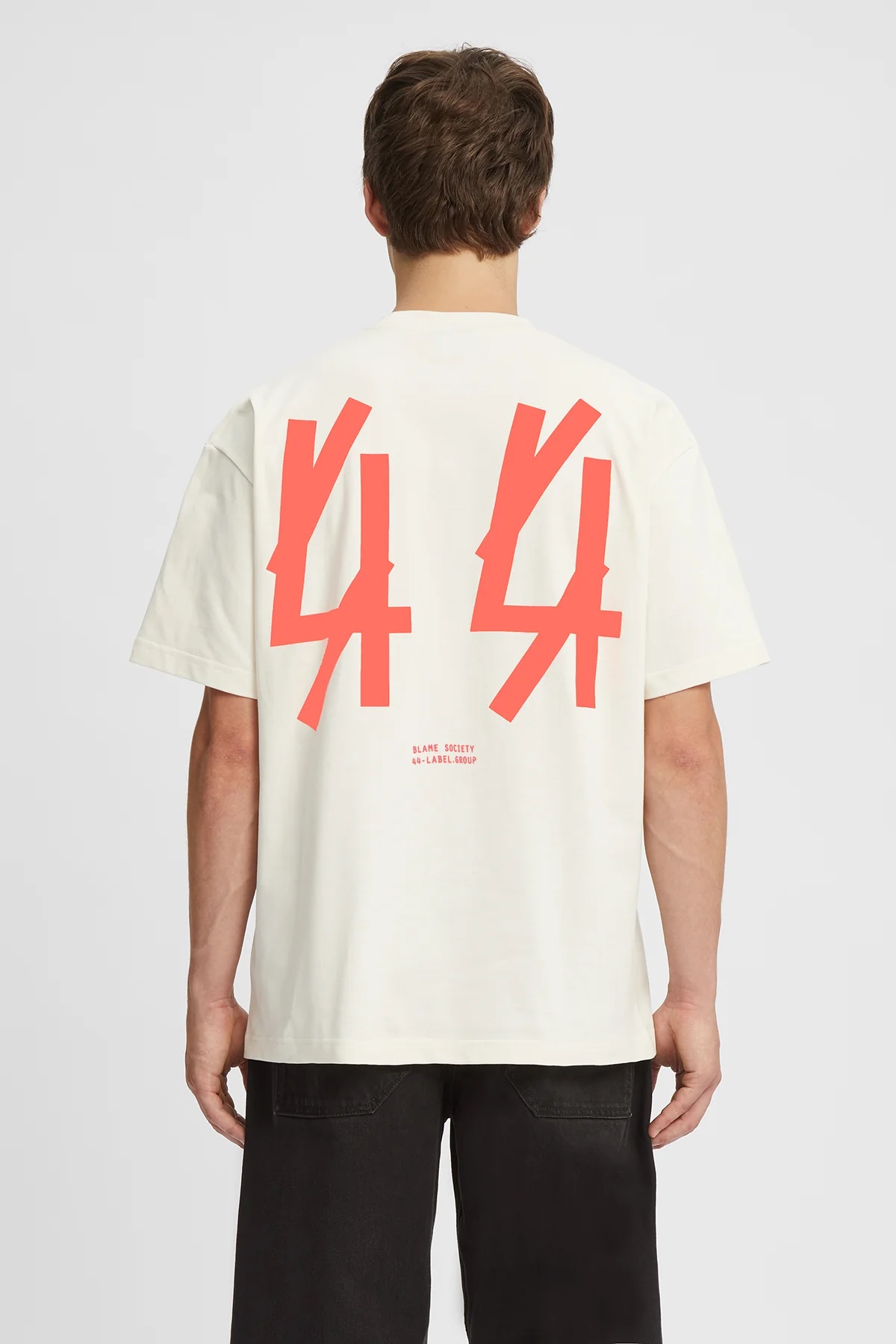 44 LABEL GROUP Original T-Shirt in Bones/Neon Print S