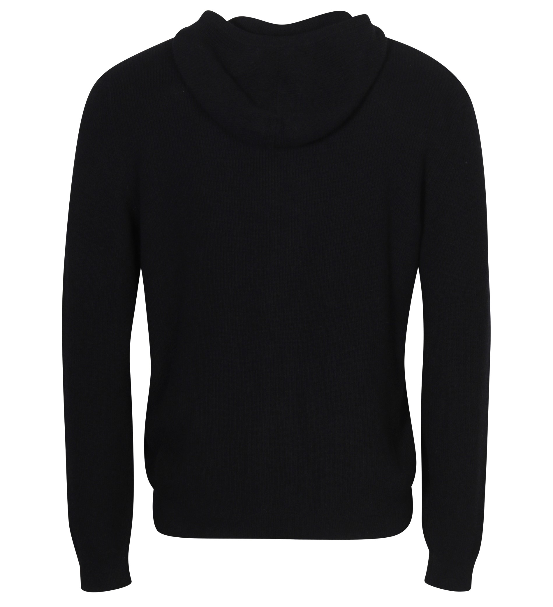 ROBERTO COLLINA Knit Zip Hoodie in Black 48