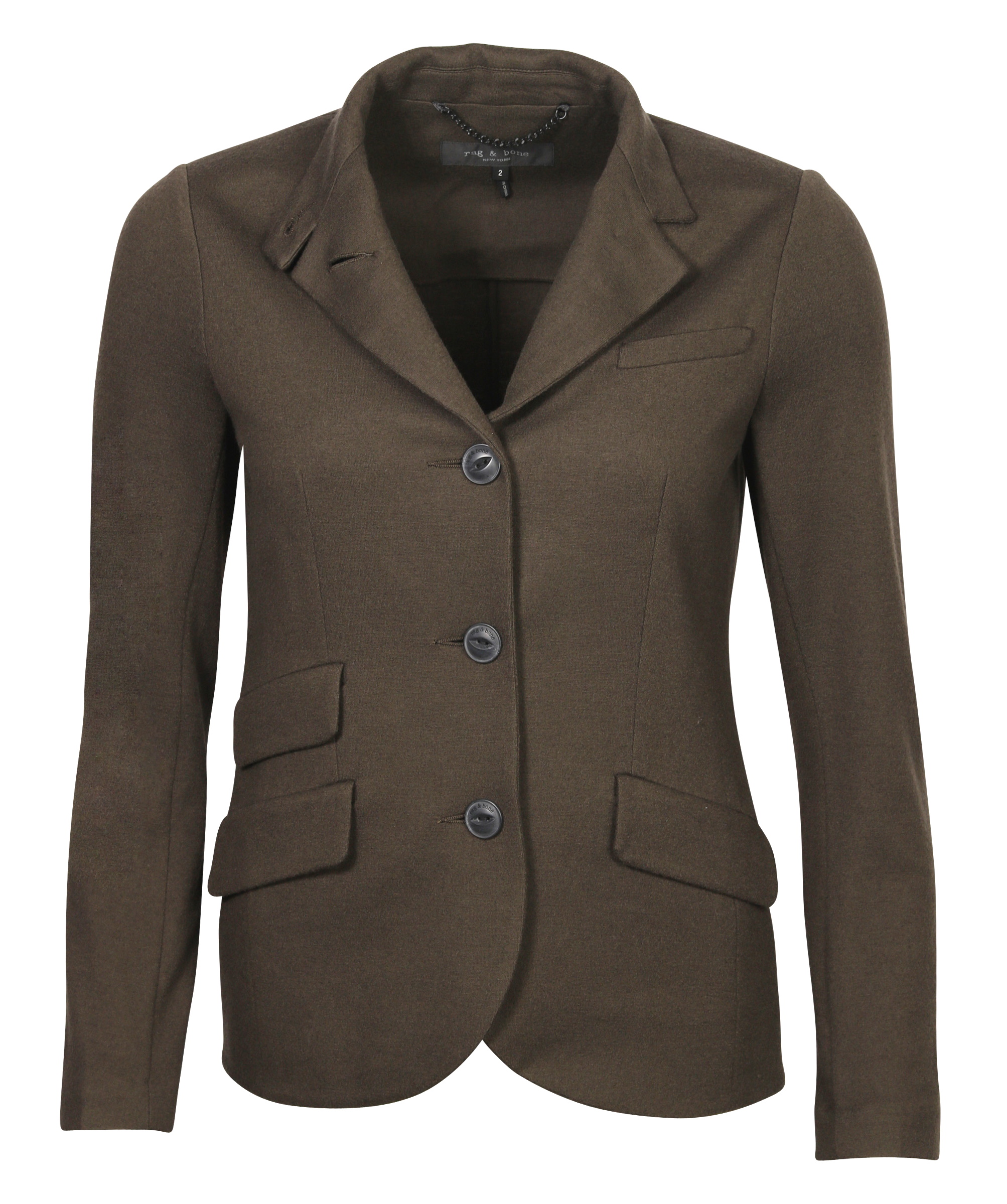 Rag & Bone Tight Wool Jacket Slade Army Green