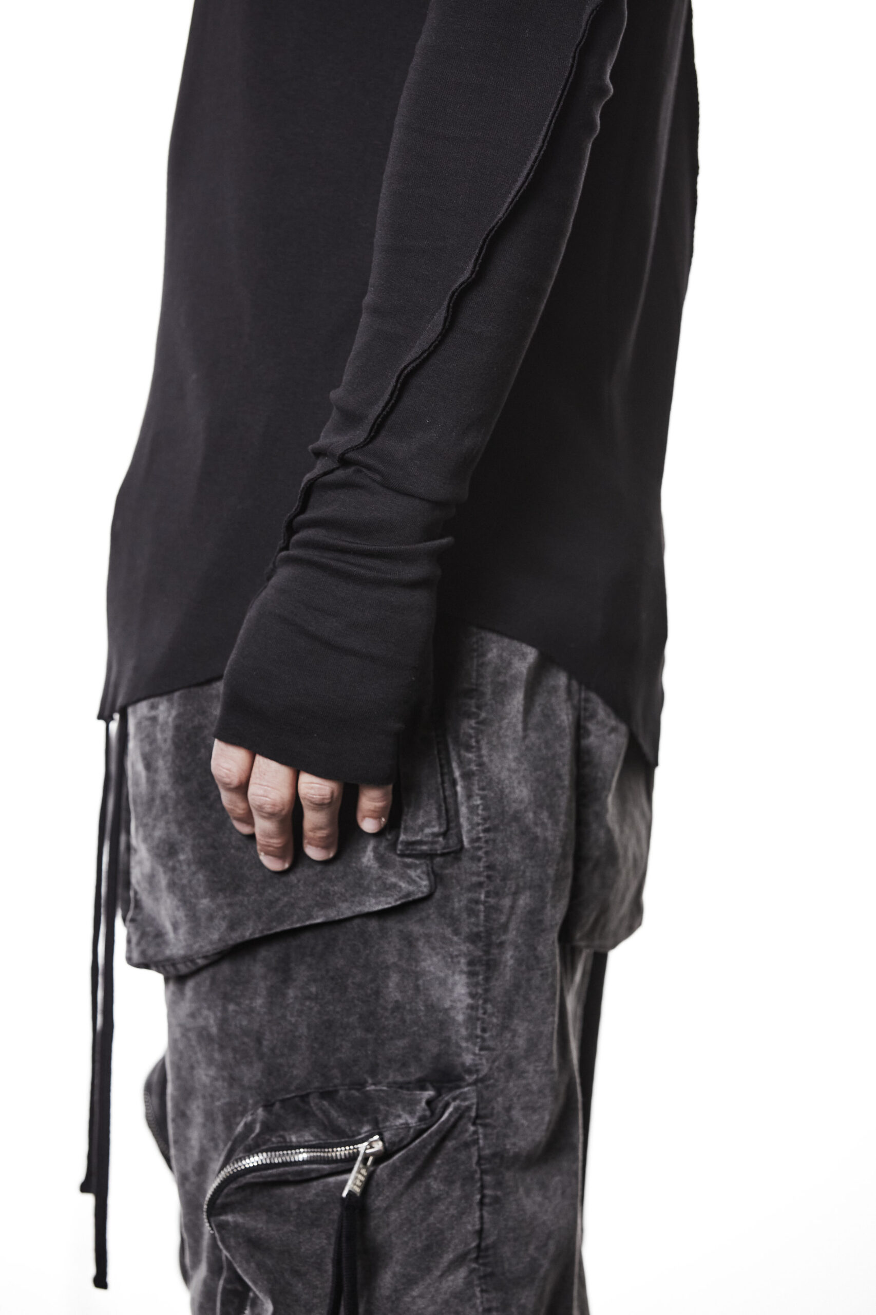 THOM KROM Slim Fit Longsleeve in Black