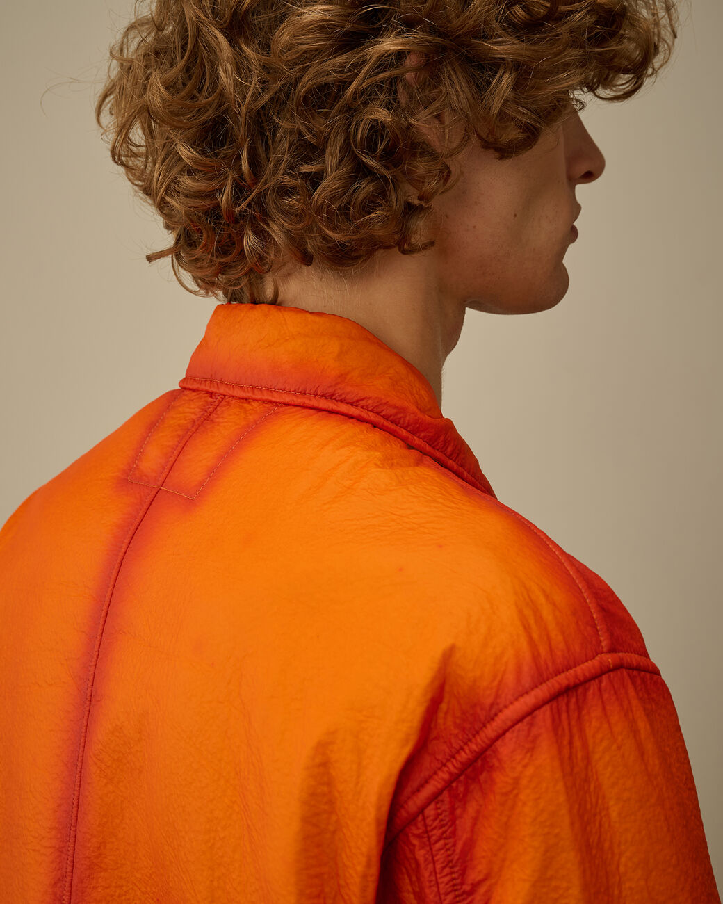 C.P. COMPANY Feltro Bi-Film Short Jacket in Russet Orange
