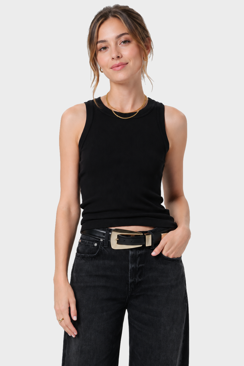CITIZENS OF HUMANITY Isabel Tank Top in Black L
