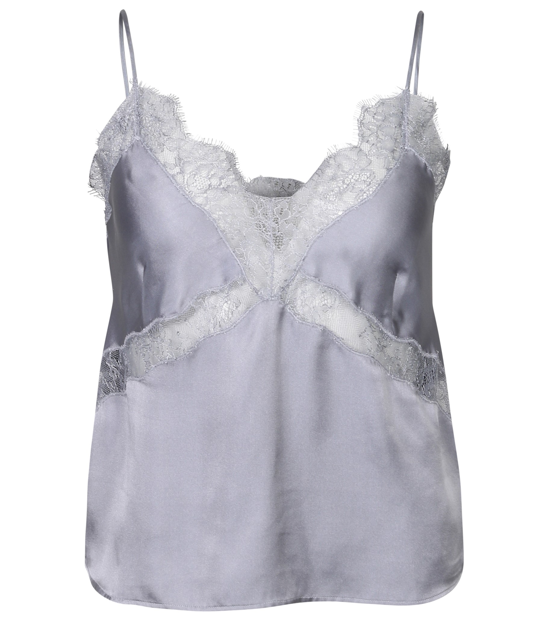 ANINE BING Amelie Silk Camisole in Grey