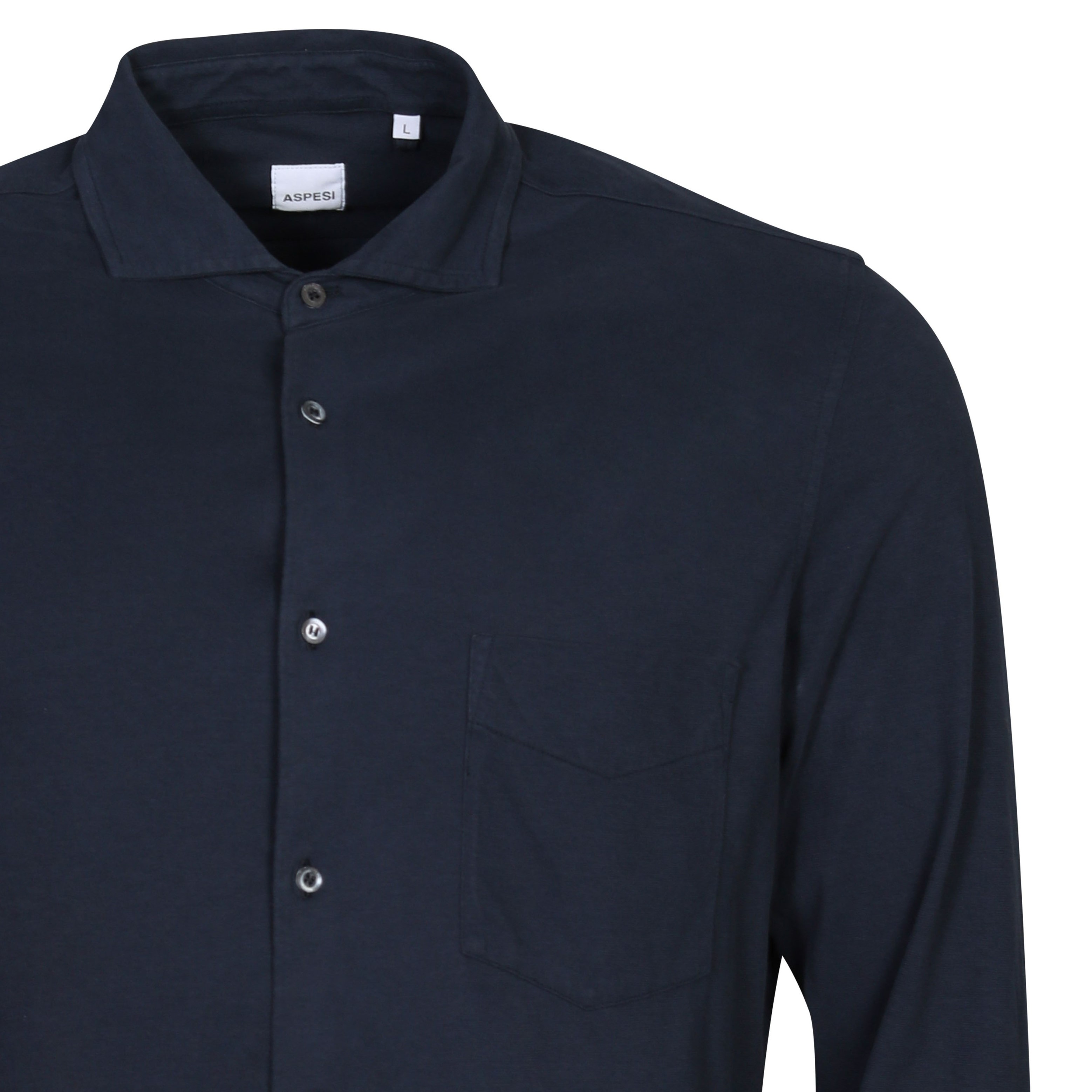 Aspesi Jersey Shirt in Navy
