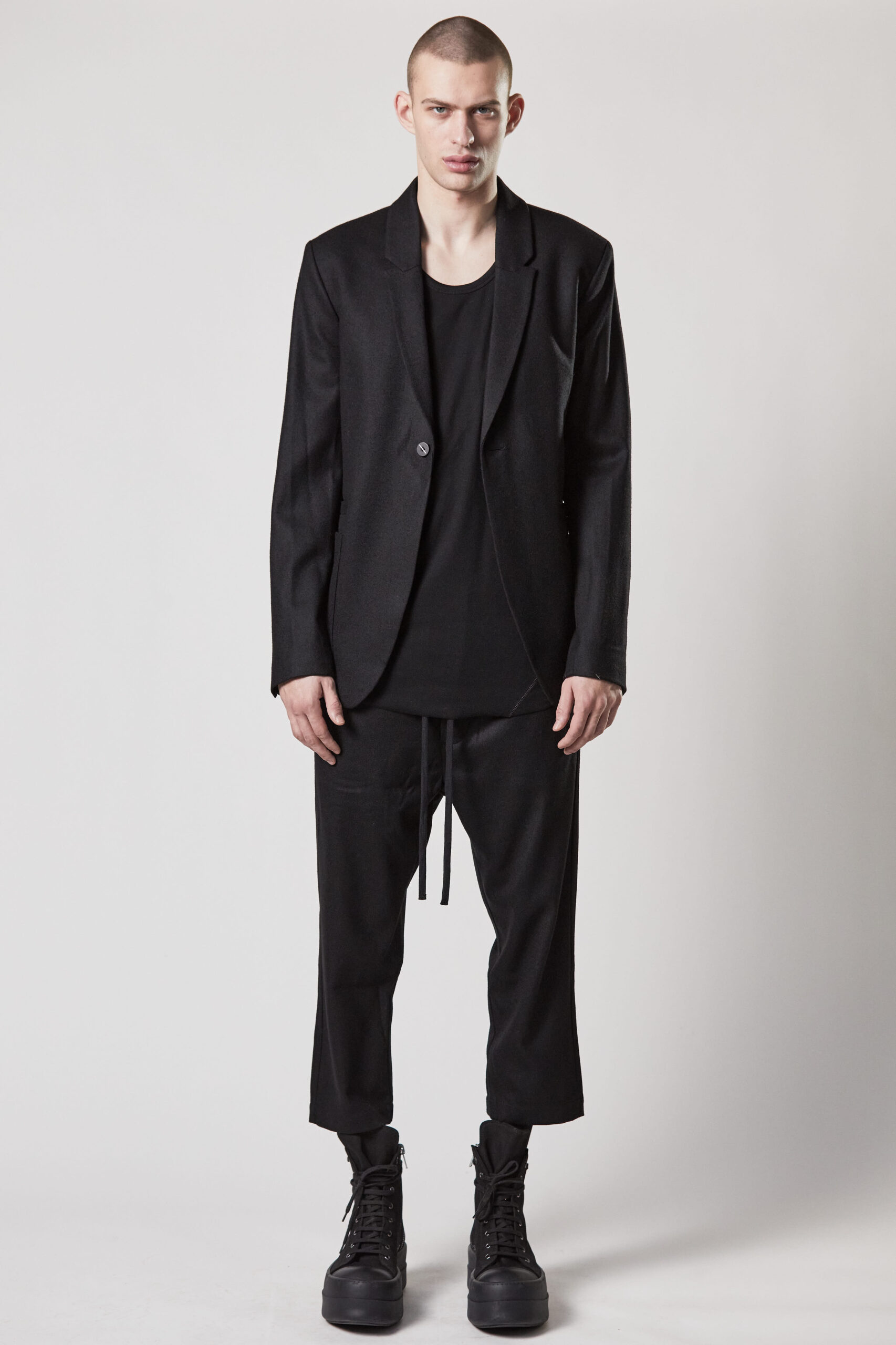 THOM KROM Wool Stretch Pant in Black XXL