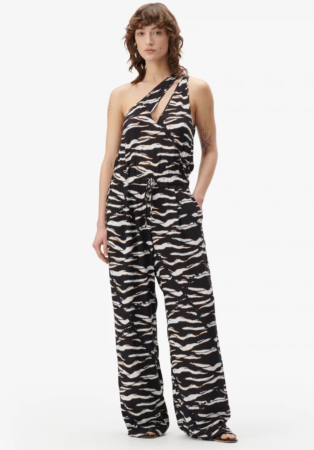 LALA BERLIN Jumpsuit Daliya in Dark Zebra Wave XS