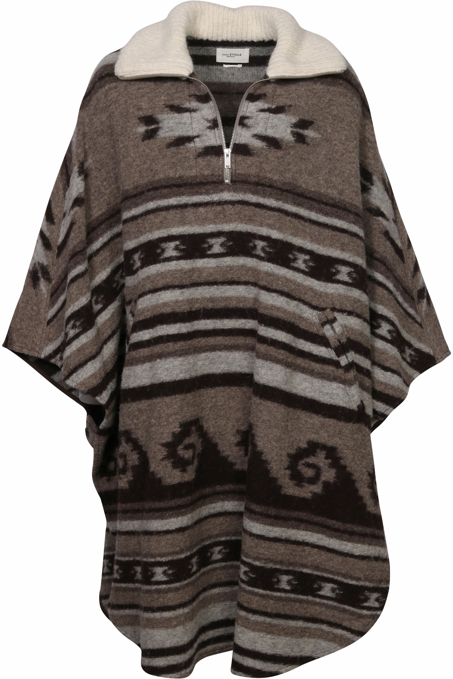 Isabel Marant Étoile Check Cape Gabin Beige/Grey