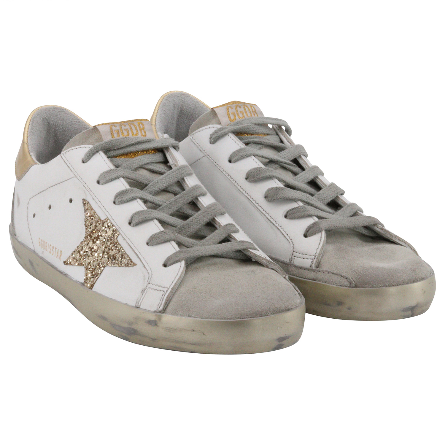 Golden Goose Sneaker Superstar White/Ice/Gold Glitter Star 38