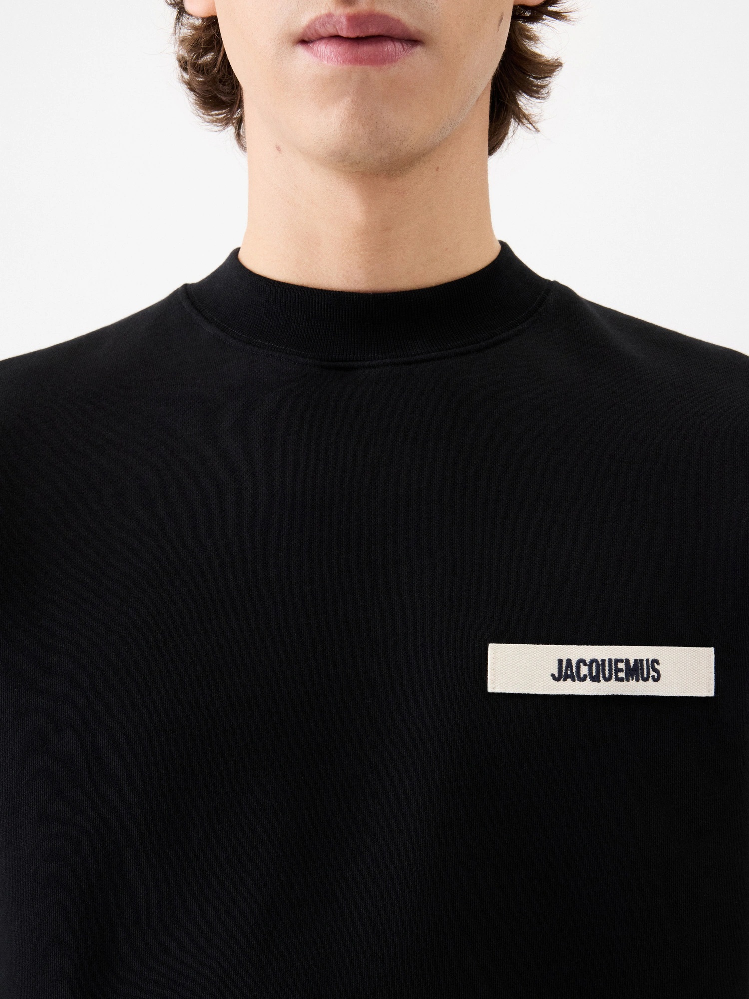 JACQUEMUS Grosgrain Sweatshirt in Black