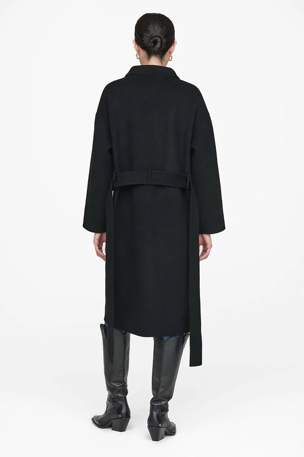 Anine Bing Wool Coat Dylan in Black L