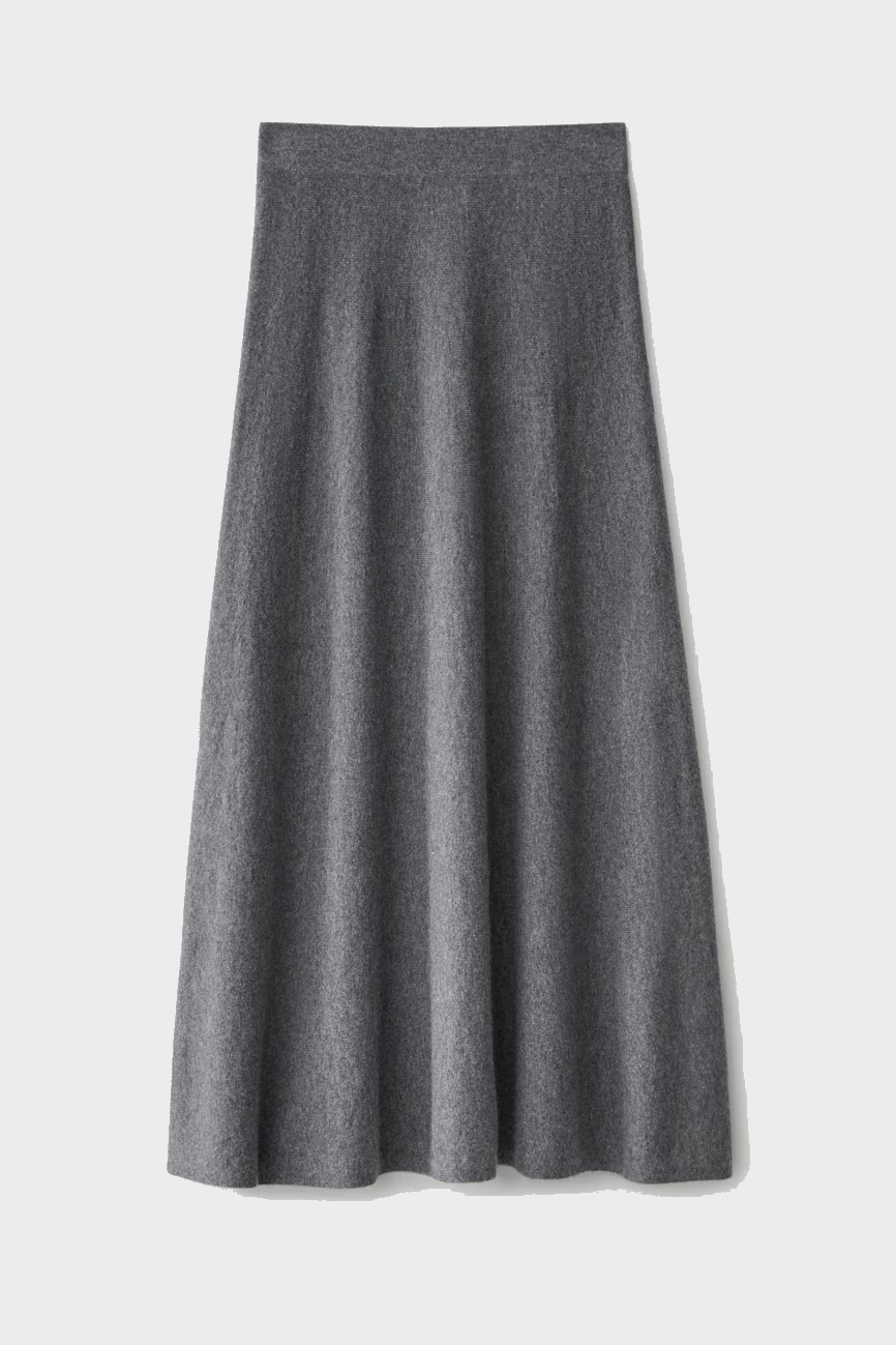 LISA YANG Cashmere Skirt in Graphite