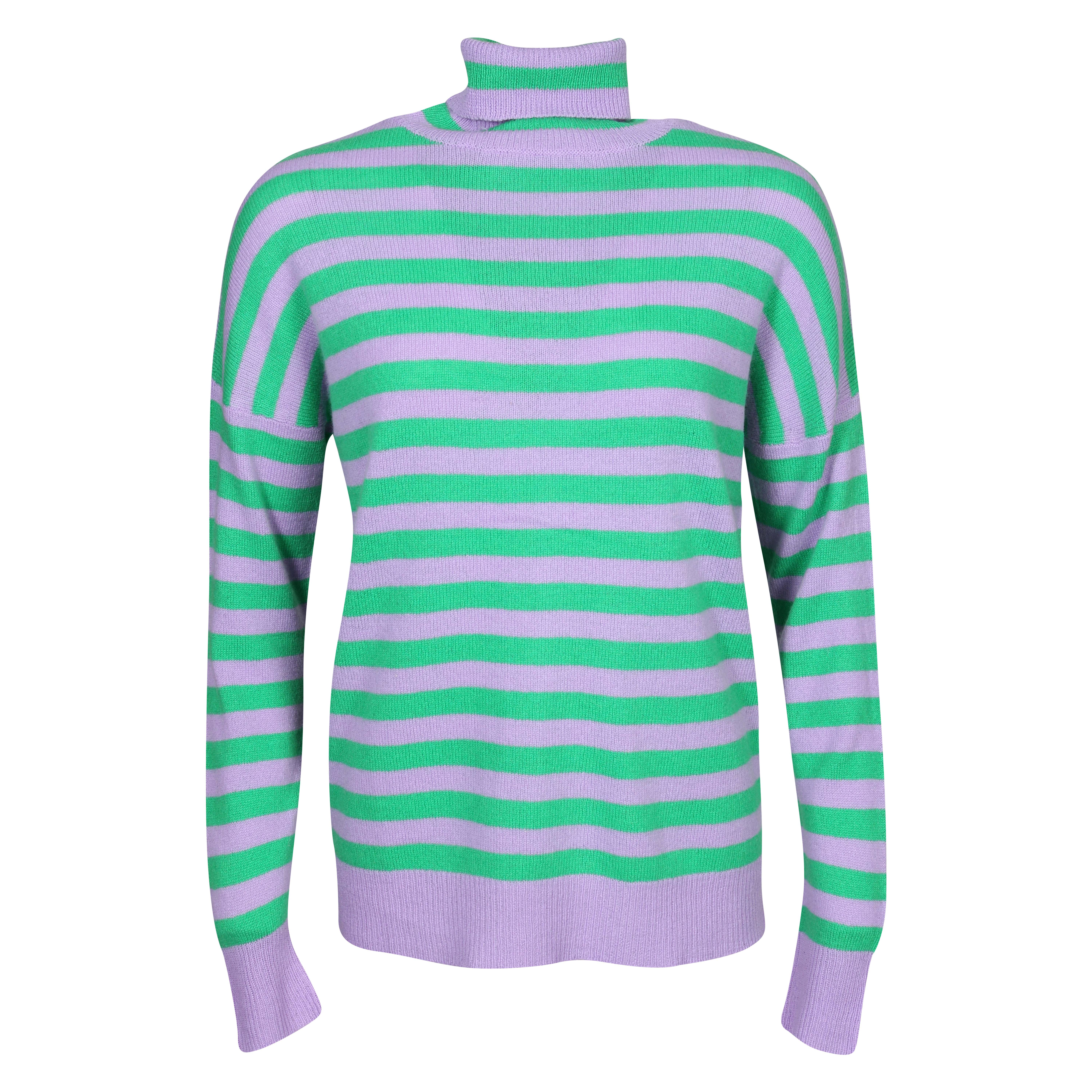 Jumper1234 Cashmere Stripe Lightweight Roll Collar Sweater