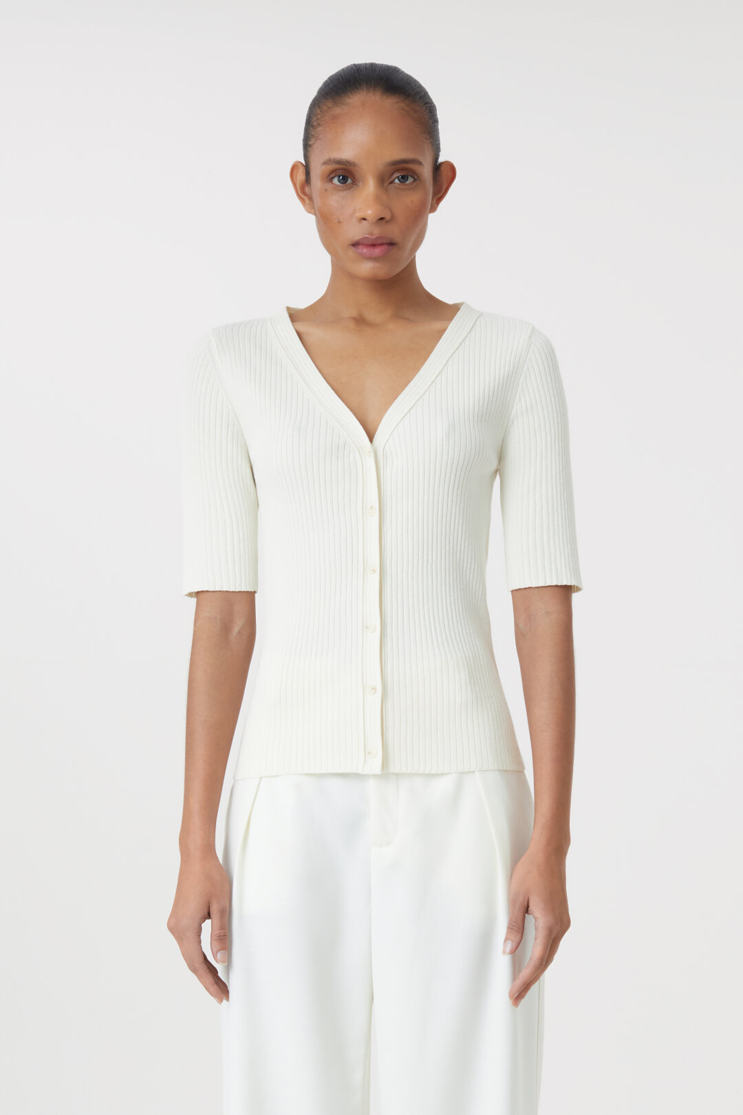 CLOSED Knitted Cardigan in Offwhite