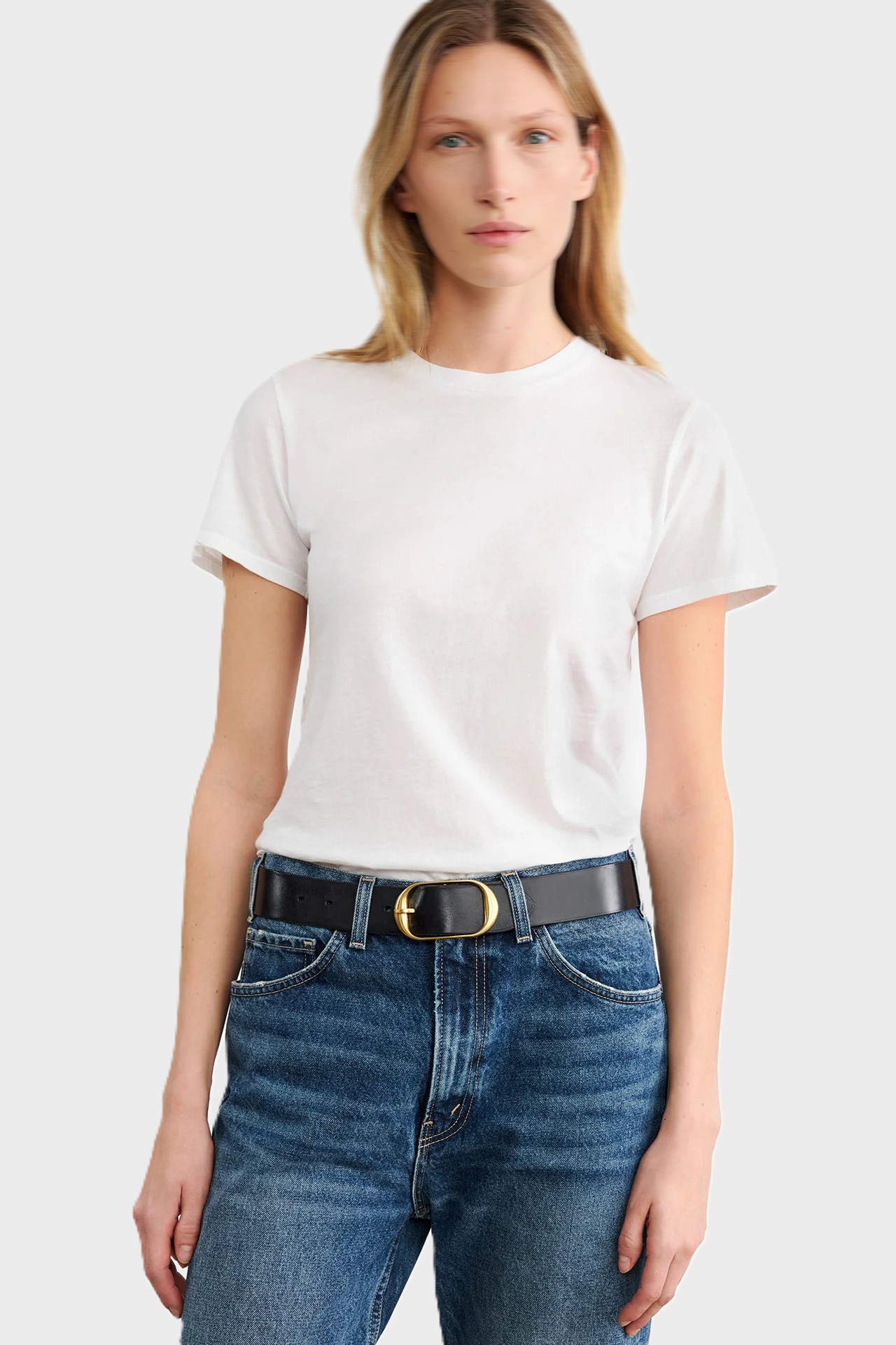 NILI LOTAN Mariela Crewneck T-Shirt in White NILI LOTAN Mariela Crewneck T-Shirt in White