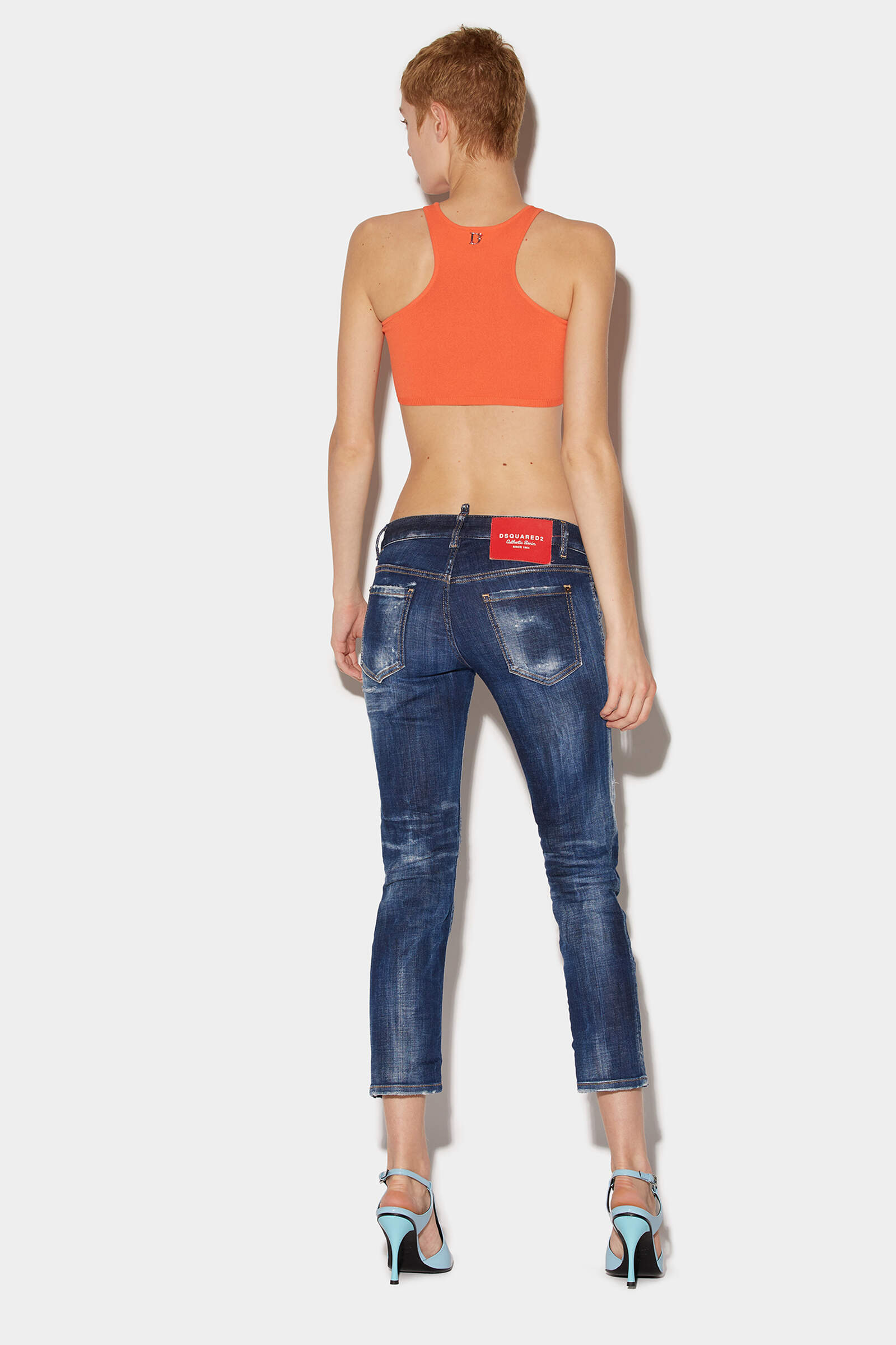 DSQUARED2 Jenniferl Cropped Blue Washed