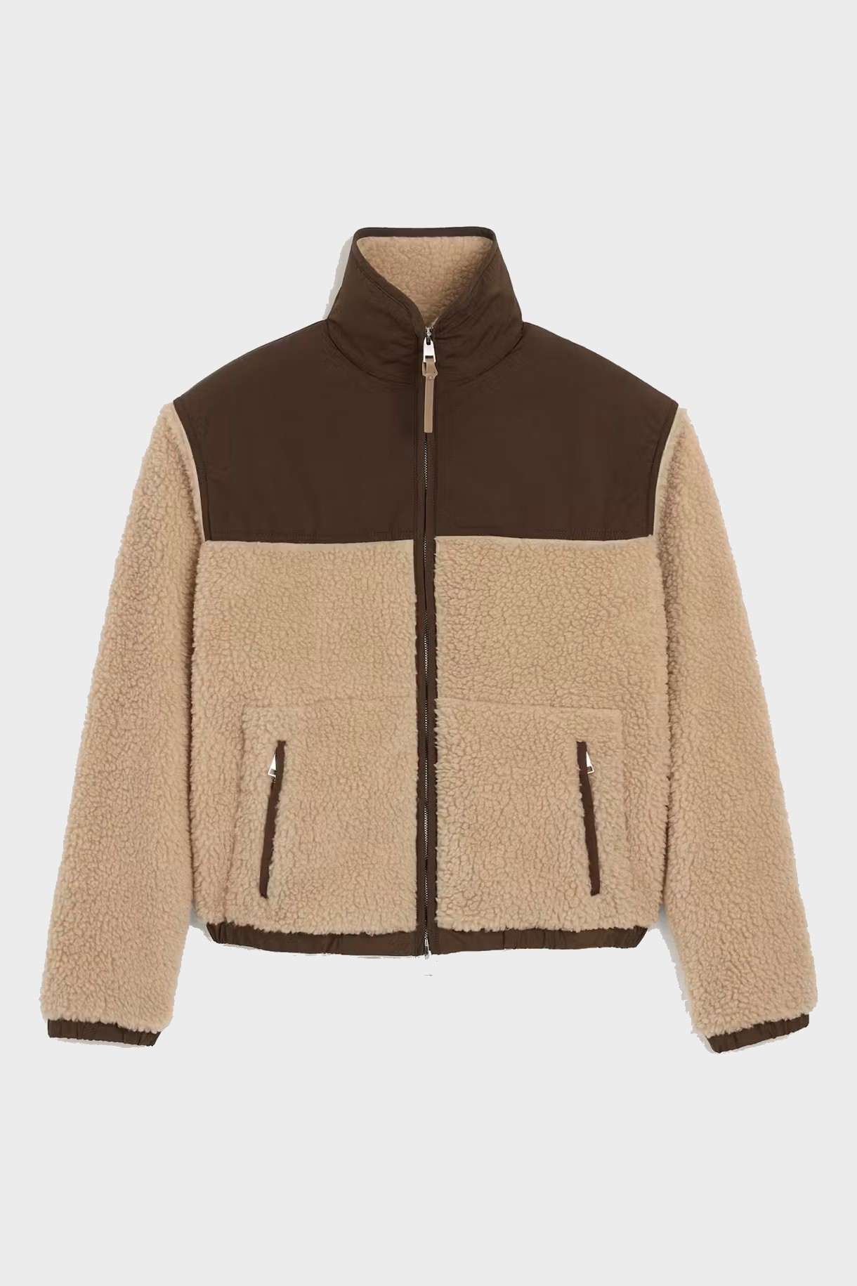 AMI PARIS Teddy Jacket in Mastic Beige