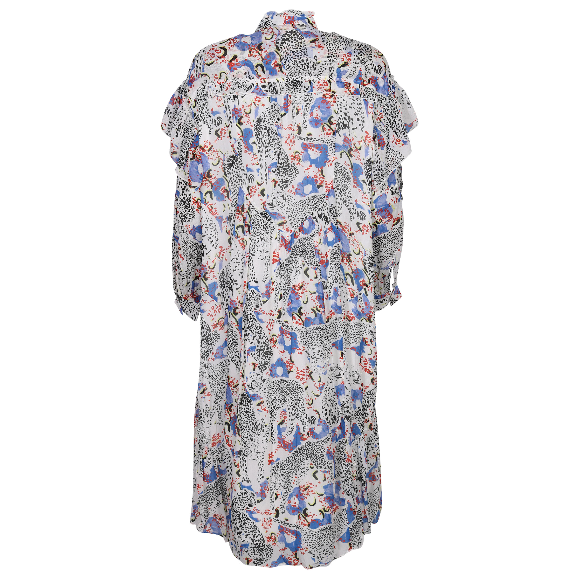 Lala Berlin Dress Diba Blue Cheetah