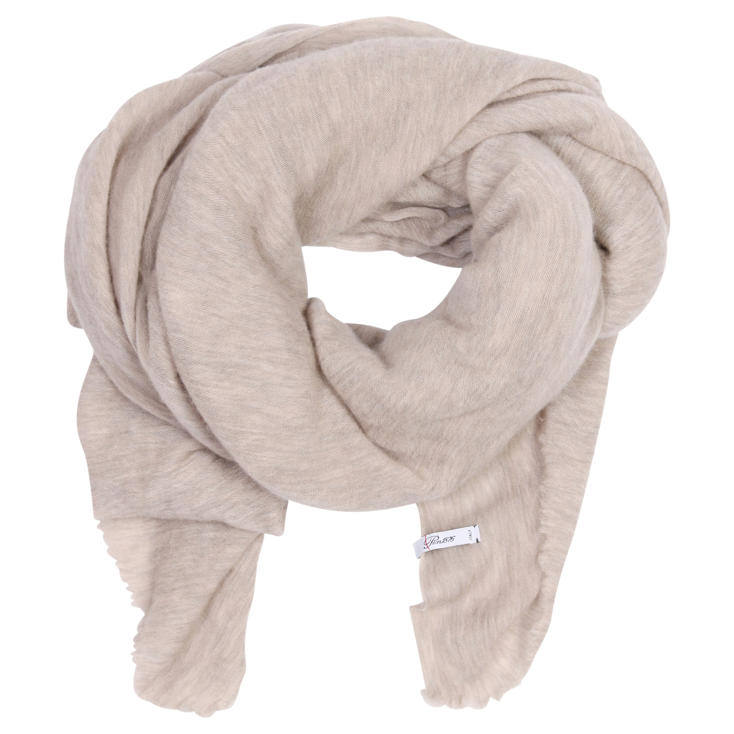 PIN1876 Cashmere Scarf Light Beige Melange