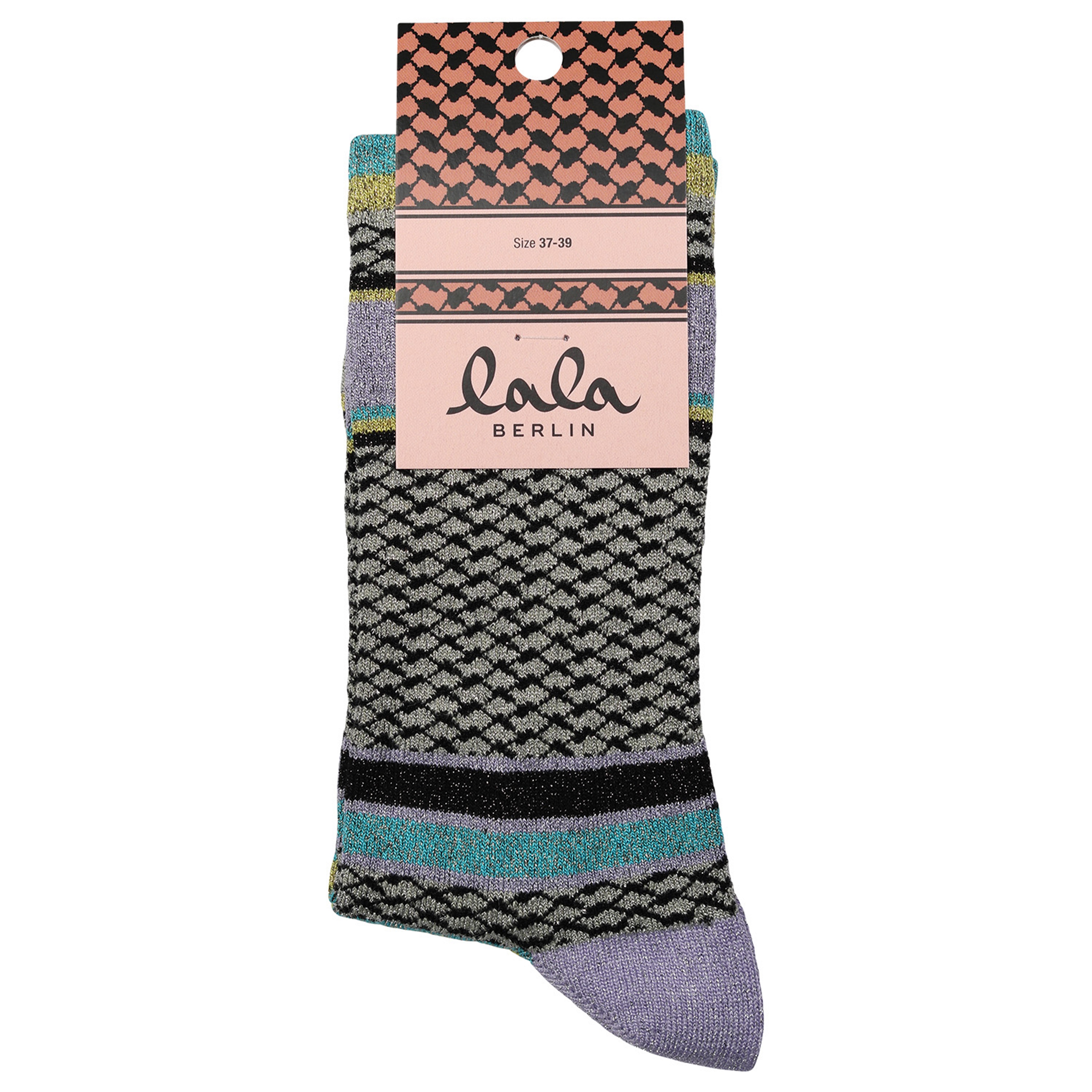 Lala Berlin Socks Silja Stripes Lavender 37-39