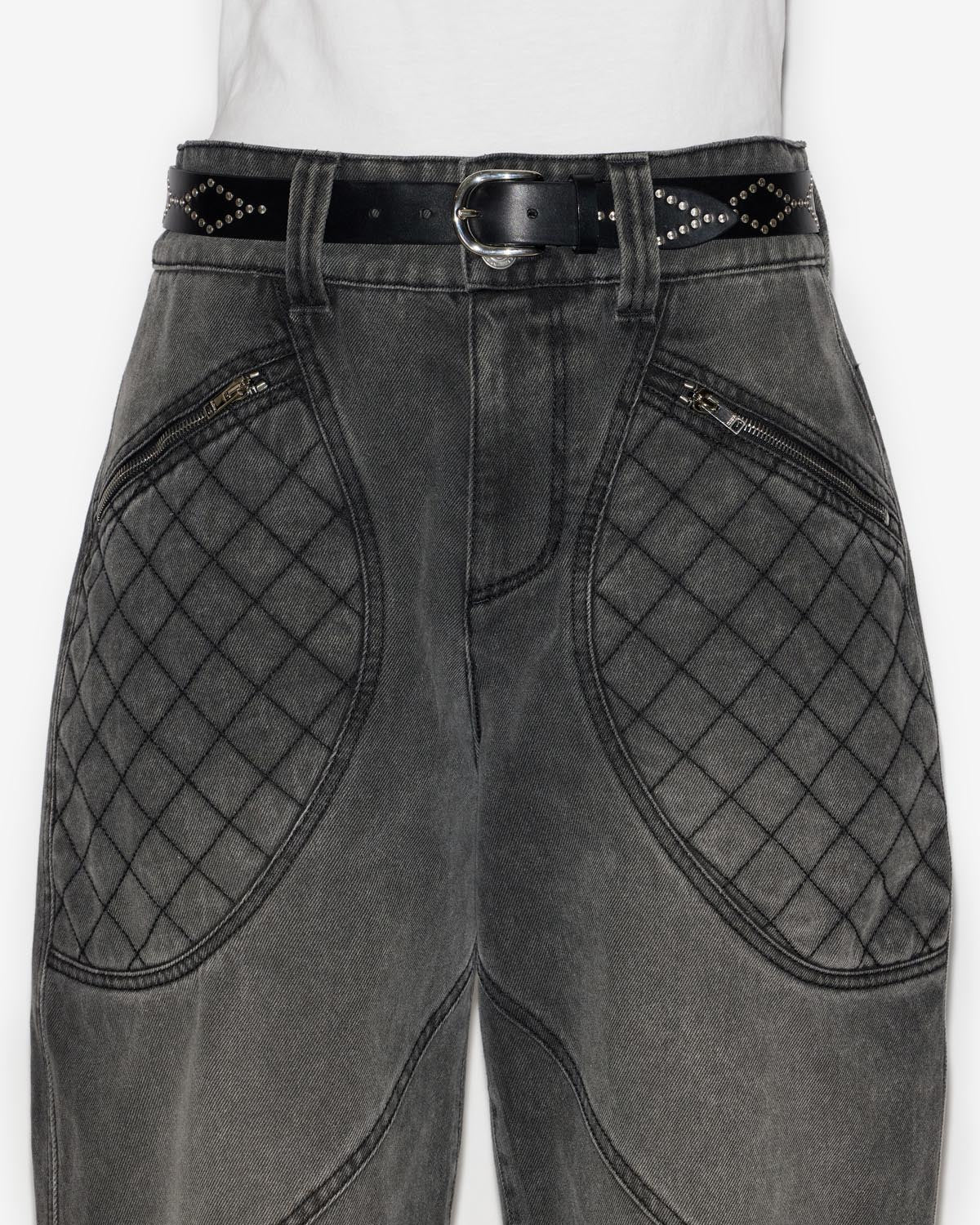 ISABEL MARANT Liliana Belt in Black/Silver