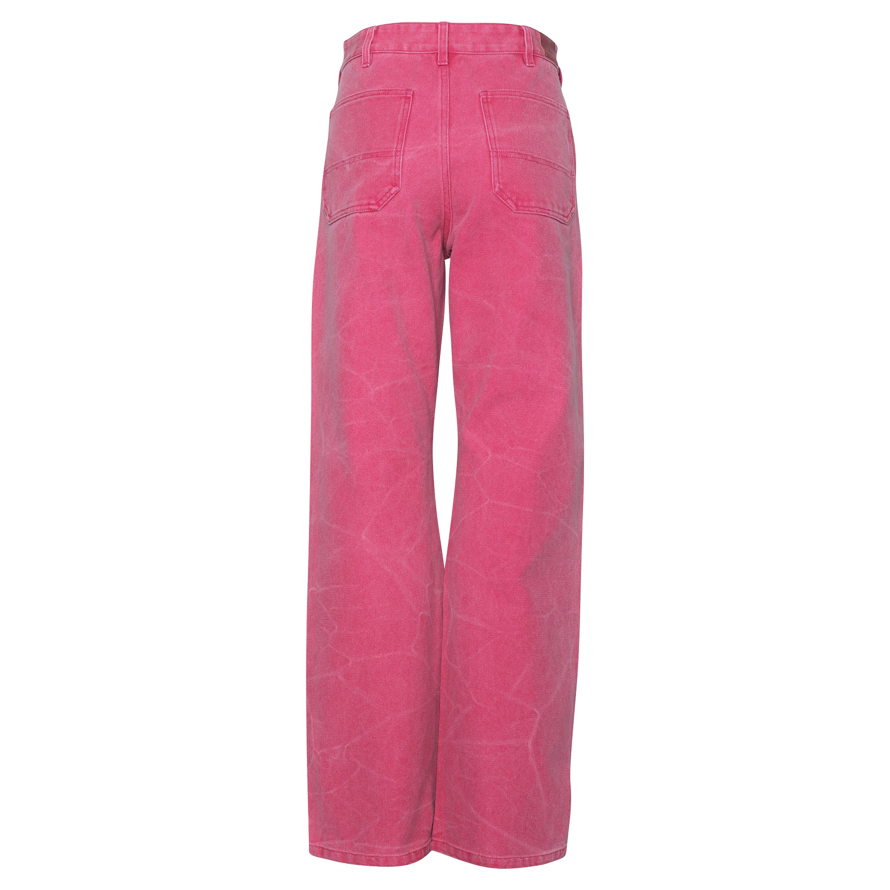 Acne Studios Cotton Canvas Trouser in Fuchsia Pink