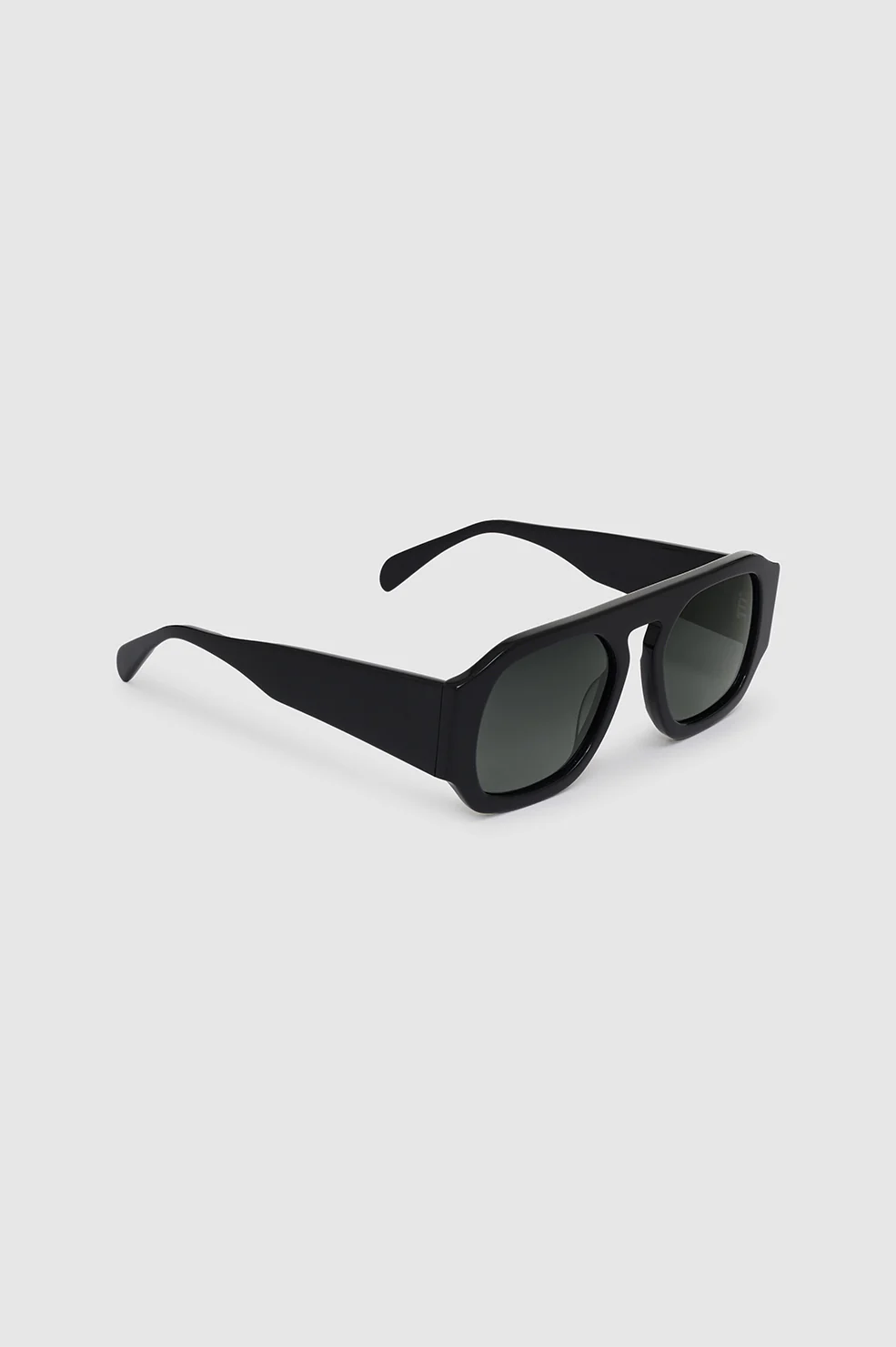 ANINE BING Big Sunglasses in Black/Green