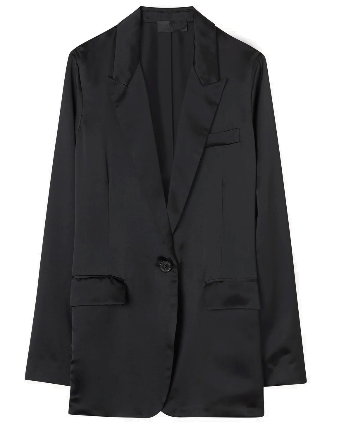 NILI LOTAN Eveline Silk Blazer in Black 4/M