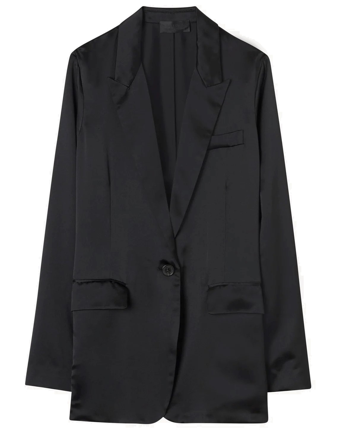 NILI LOTAN Eveline Silk Blazer in Black