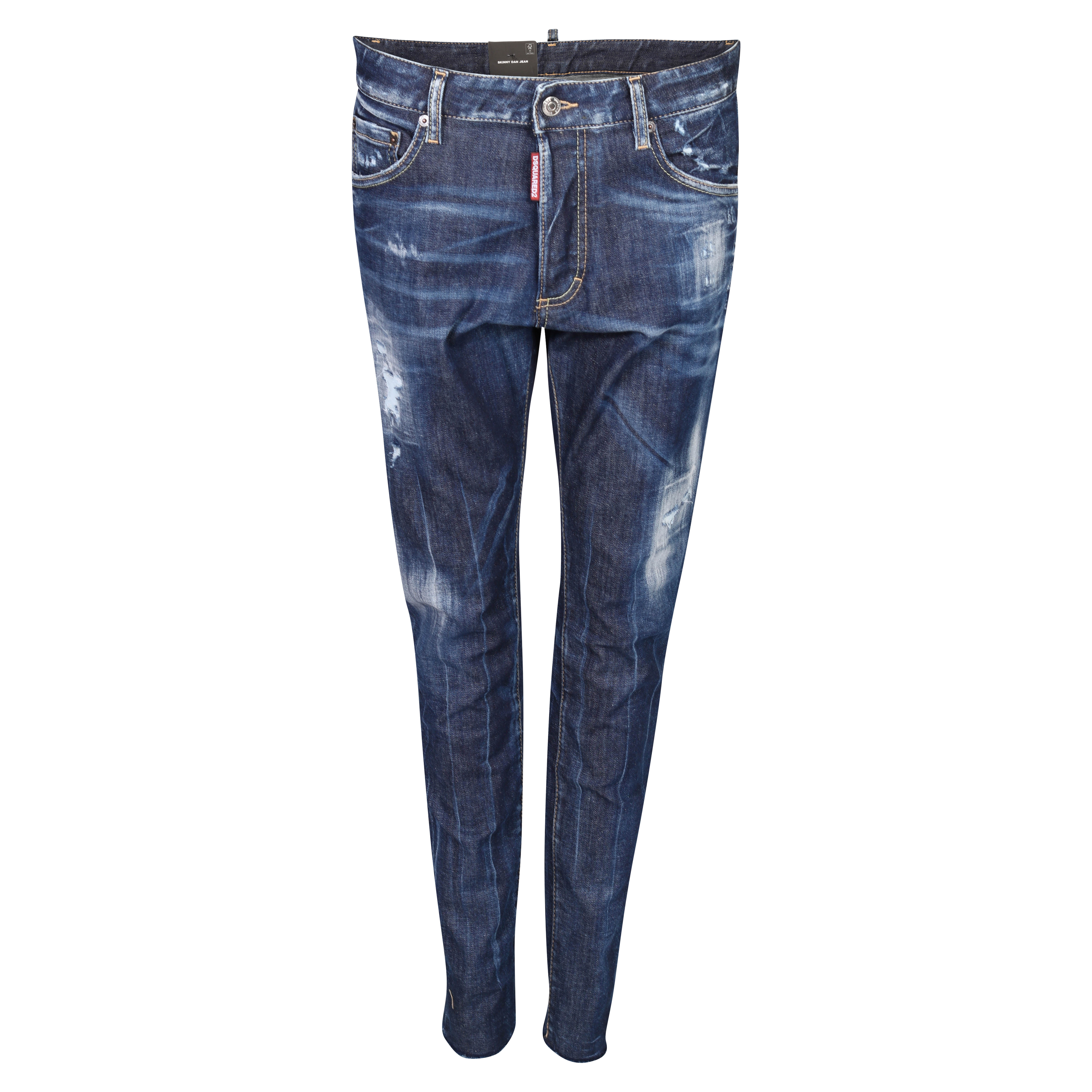 Dsquared Skinny Dan Jeans in Blue Wash