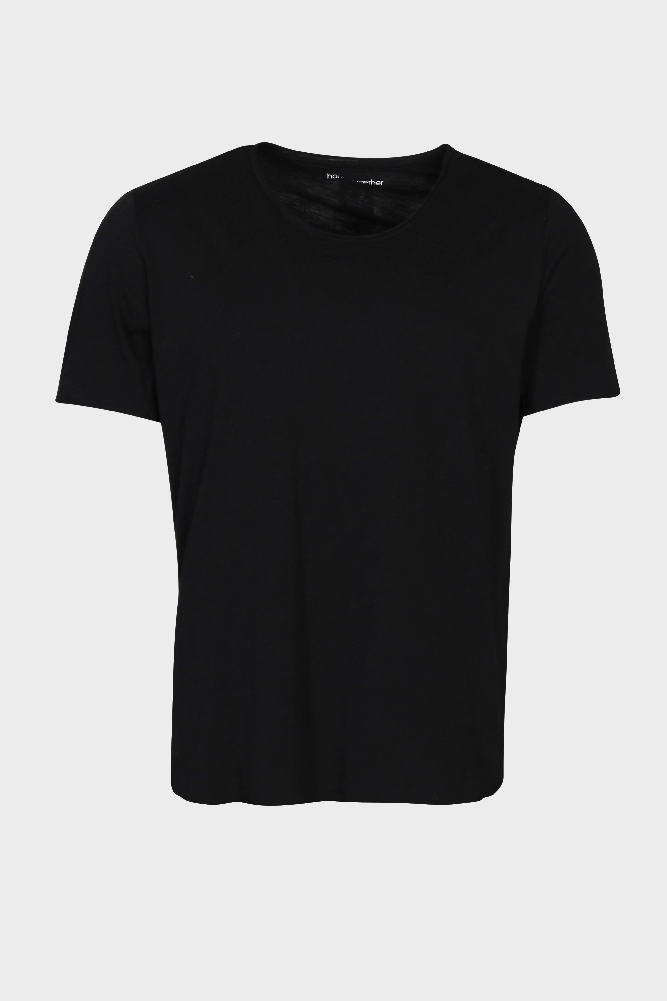 HANNES ROETHER Slub Jersey T-Shirt in Black