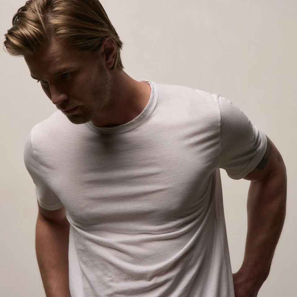 James Perse Clear Jersey Crew Neck in White