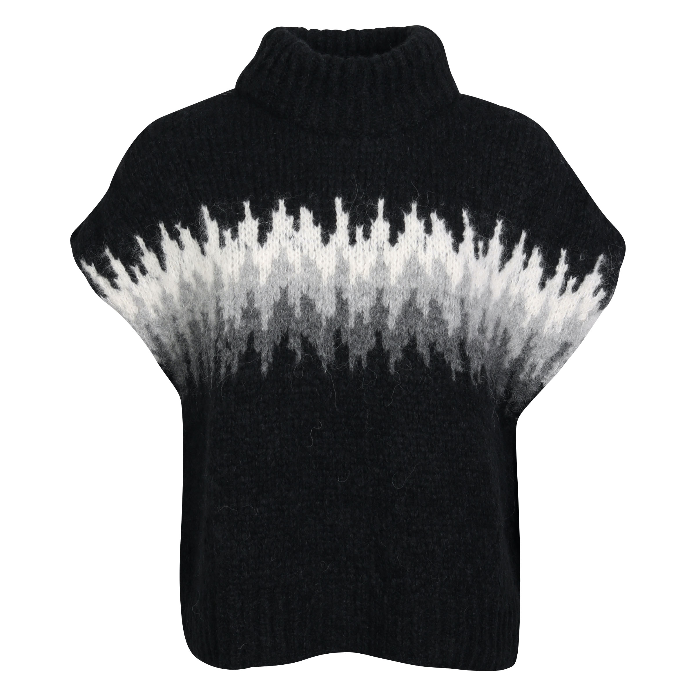 Thom Krom Knit Jaquard Pullover in Black