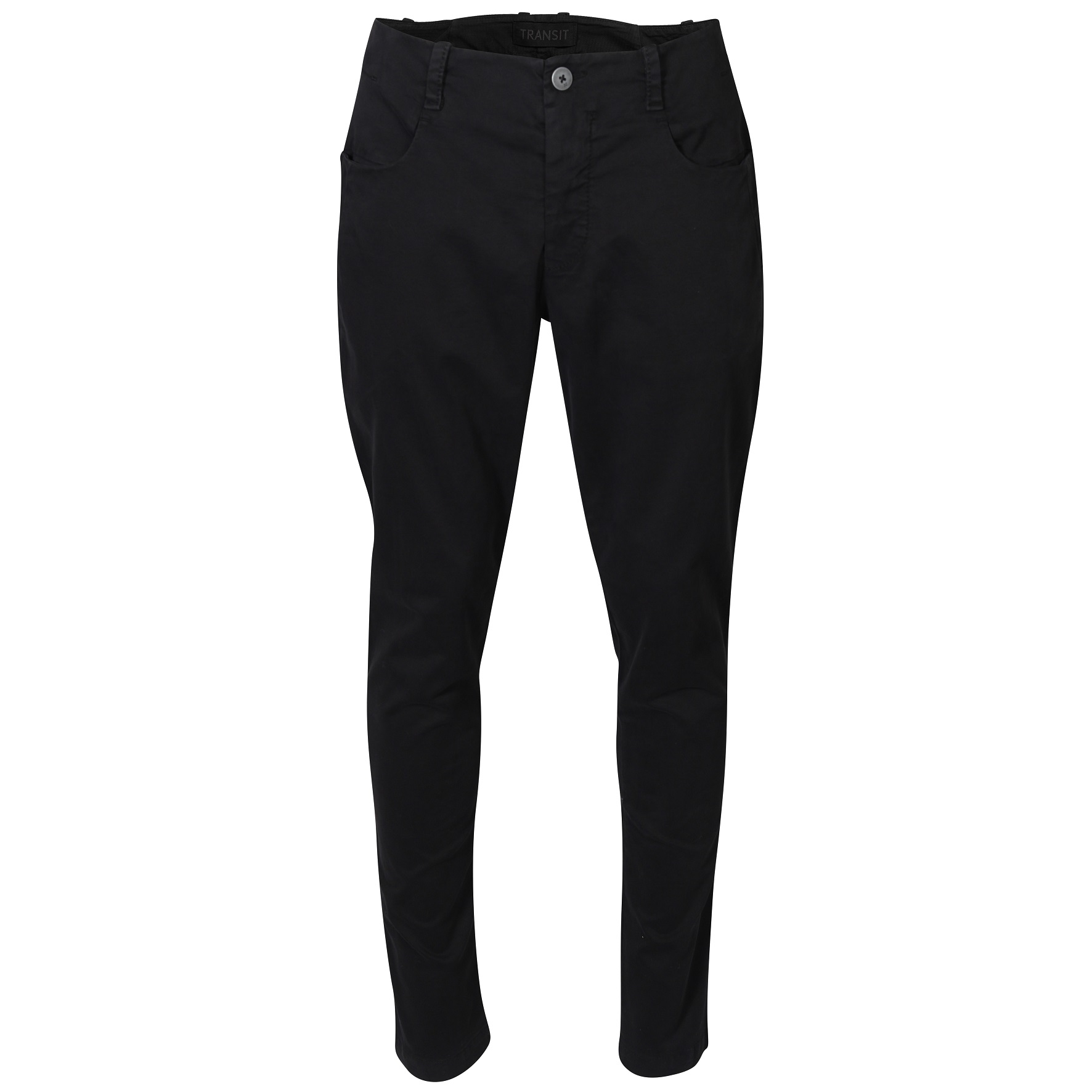 TRANSIT UOMO Cotton Stretch Pant in Black