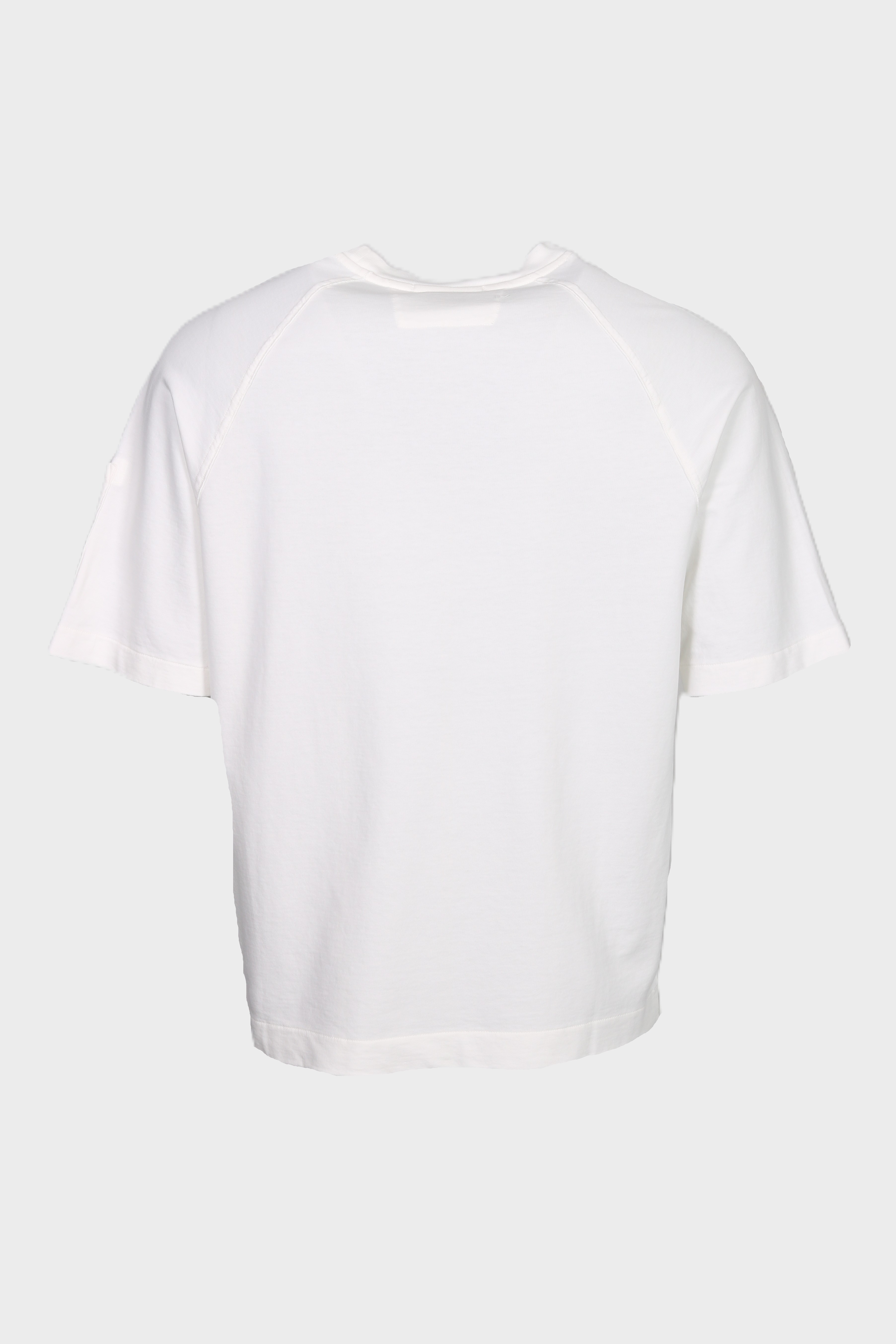 C.P. COMPANY Short Sleeve Sweatshirt in Gauze White