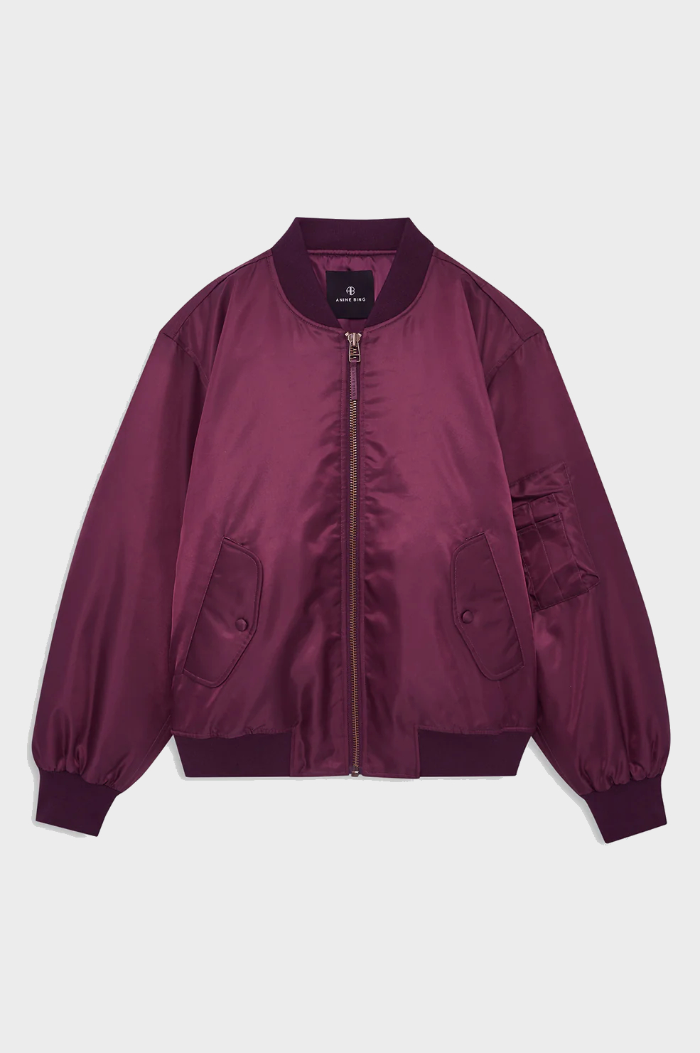 ANINE BING Leon Bomber Jacket in Bordeaux