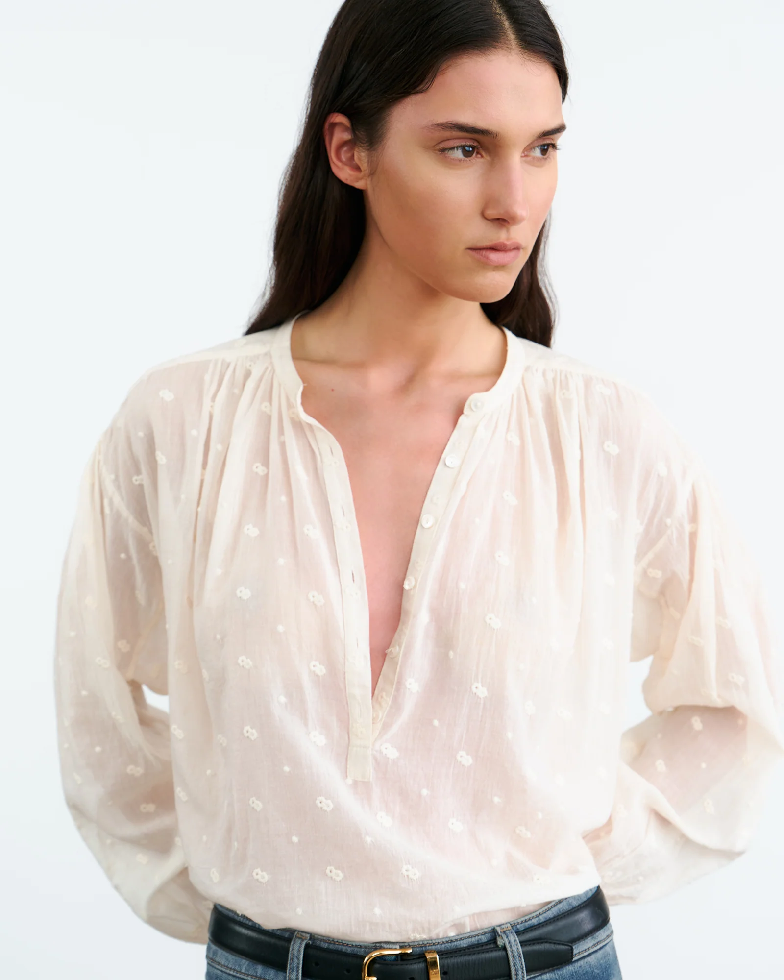 NILI LOTAN Neville Blouse in Ivory NILI LOTAN Neville Blouse in Ivory