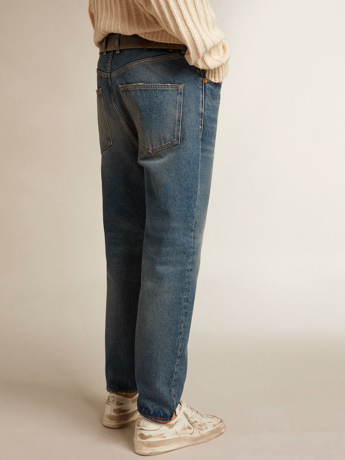 GOLDEN GOOSE Happy Jeans in Washed Blue 35