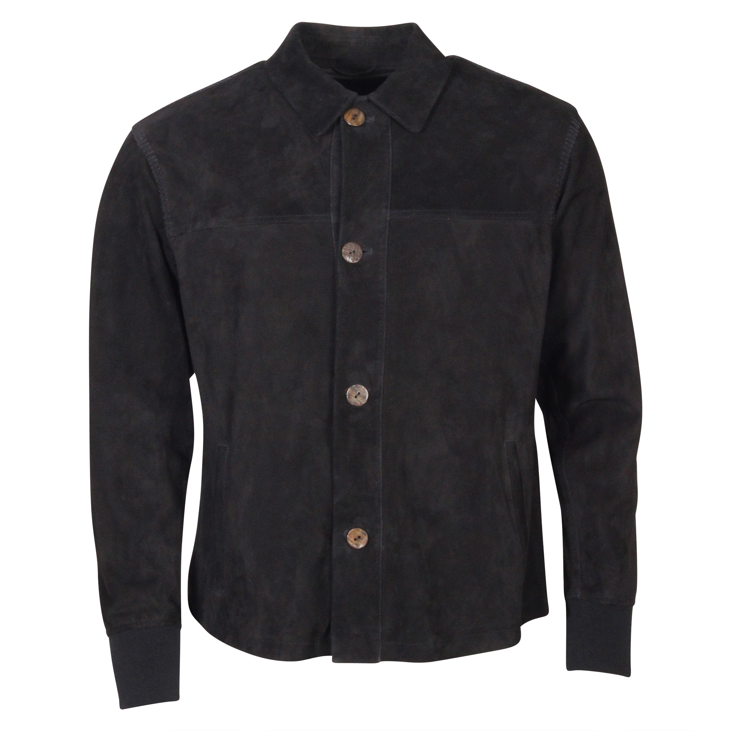 Giorgio Brato Soft Suede Overshirt Black