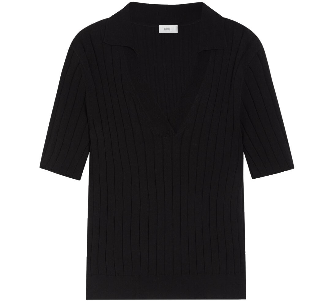 CLOSED Knit Polo in Black