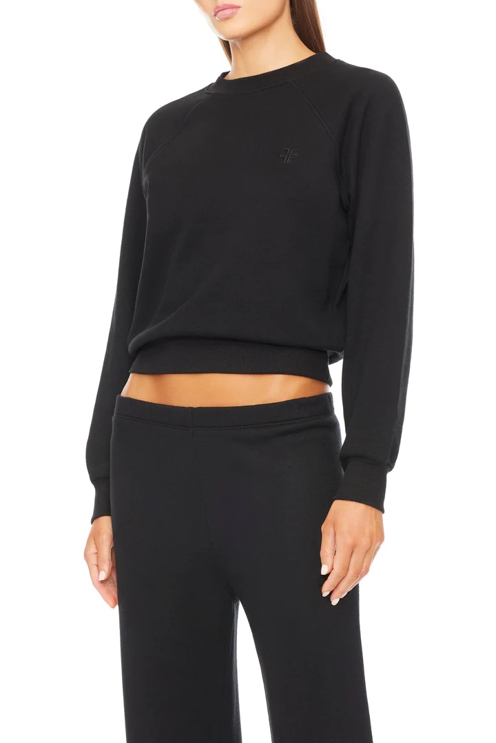 ÉTERNE Raglan Sweatshirt in Black XS