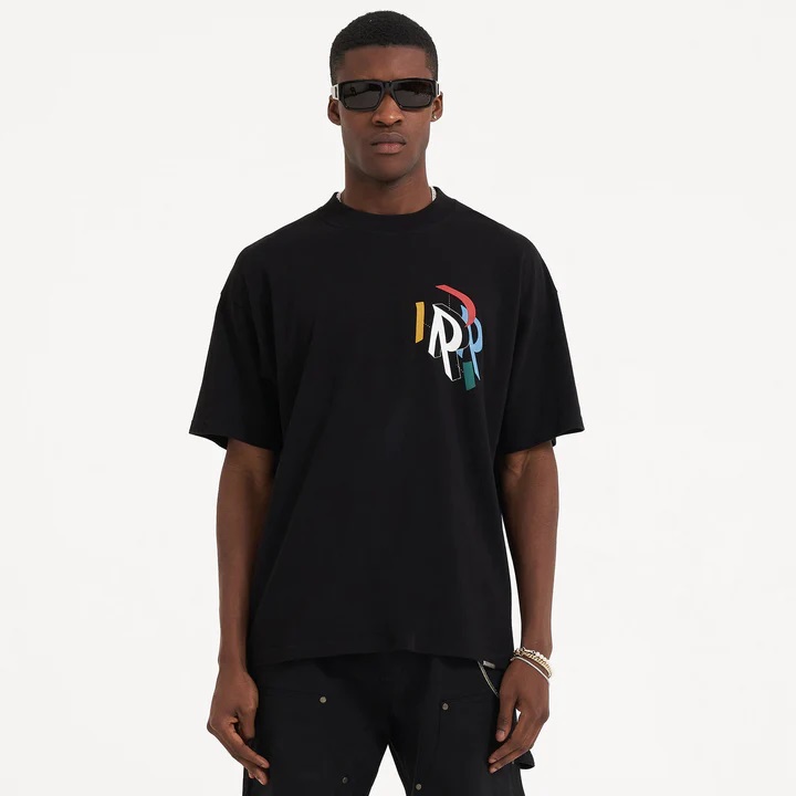 REPRESENT Initial Assembly T-Shirt in Jet Black L