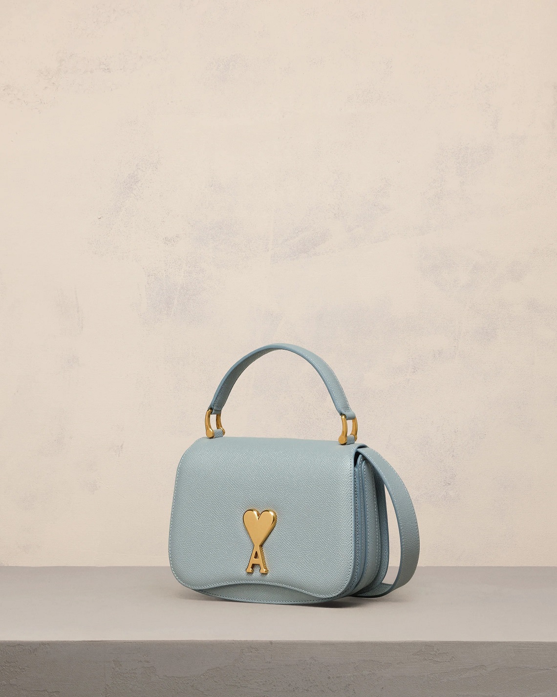 AMI PARIS Mini Paris Paris Bag in Clay Blue