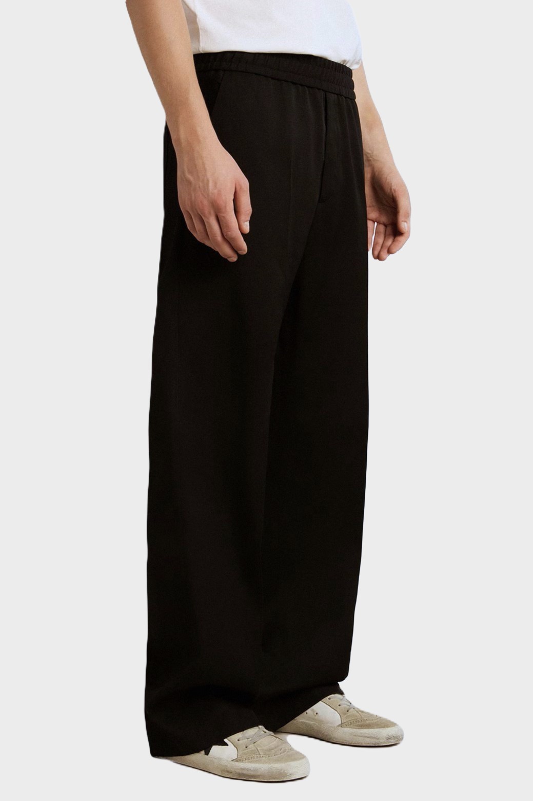 GOLDEN GOOSE Lennon Light Wool Jogging Pant in Black GOLDEN GOOSE Lennon Light Wool Jogging Pant in Black