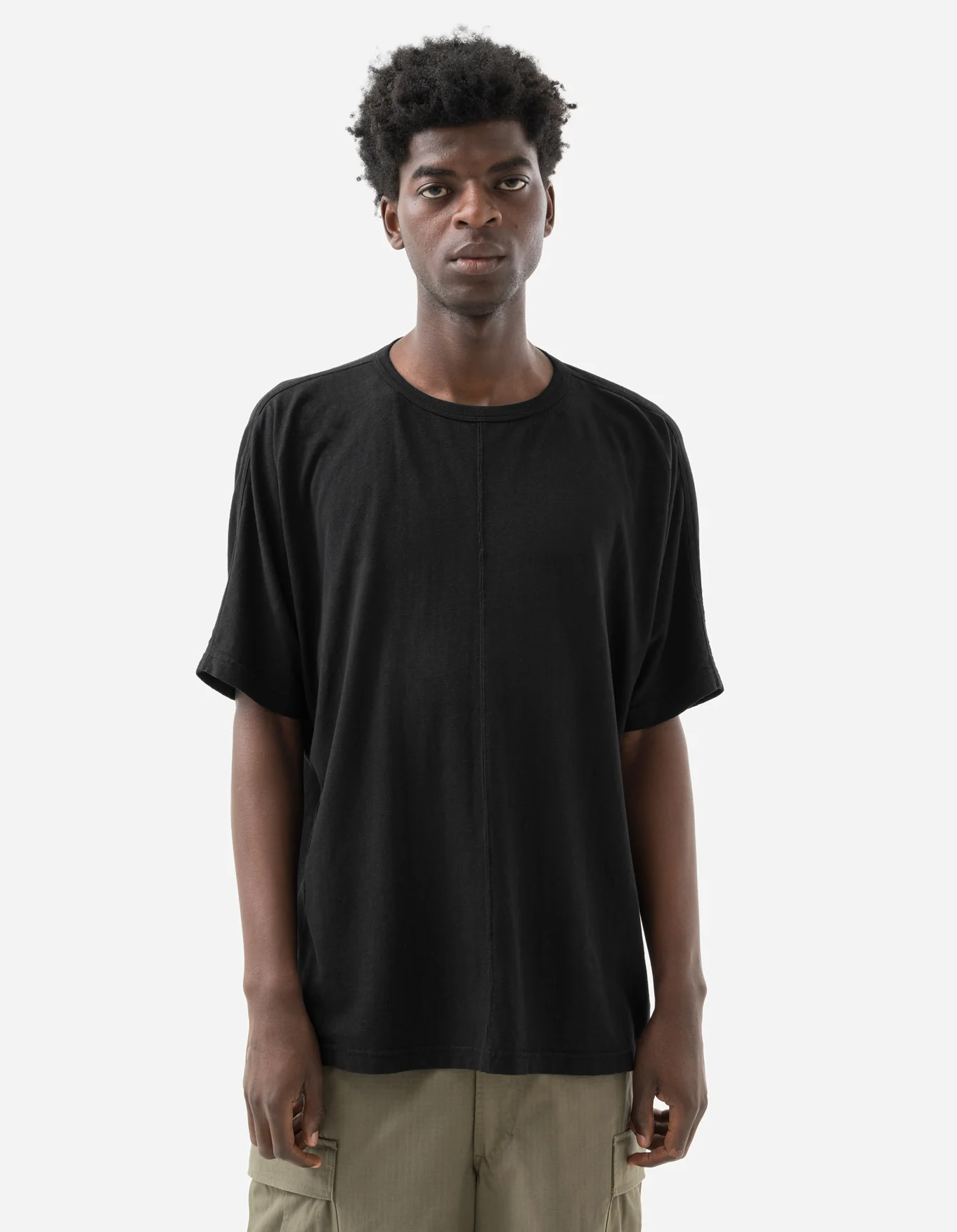 MAHARISHI 5234 Hemp Cross Oversized T-Shirt in Black
