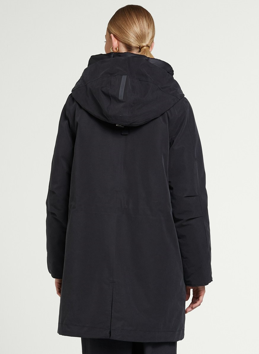 G-LAB Ivy Soft Twill Padded Coat in Black